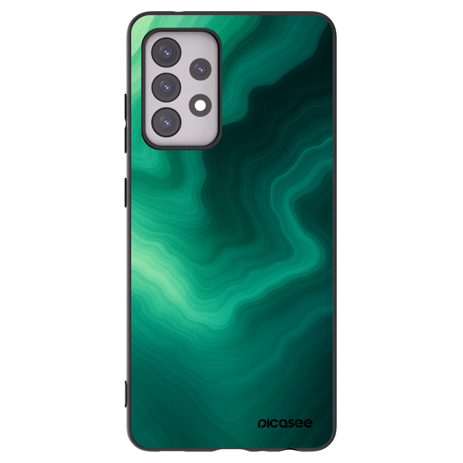 Picasee crna silikonska maskica za Samsung Galaxy A52s 5G A528B - Malachite