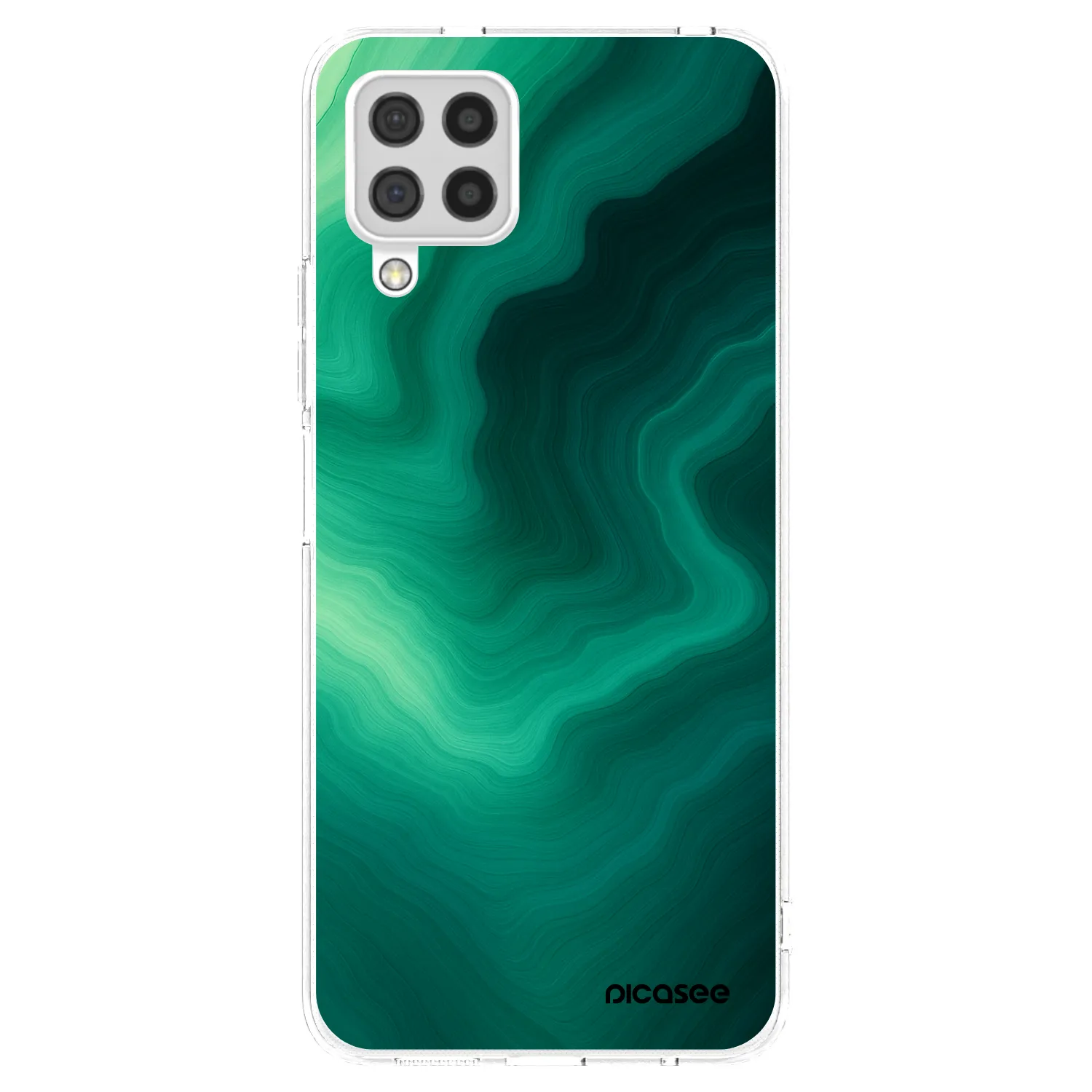 Picasee silikonska prozirna maskica za Samsung Galaxy A22 A225F 4G - Malachite