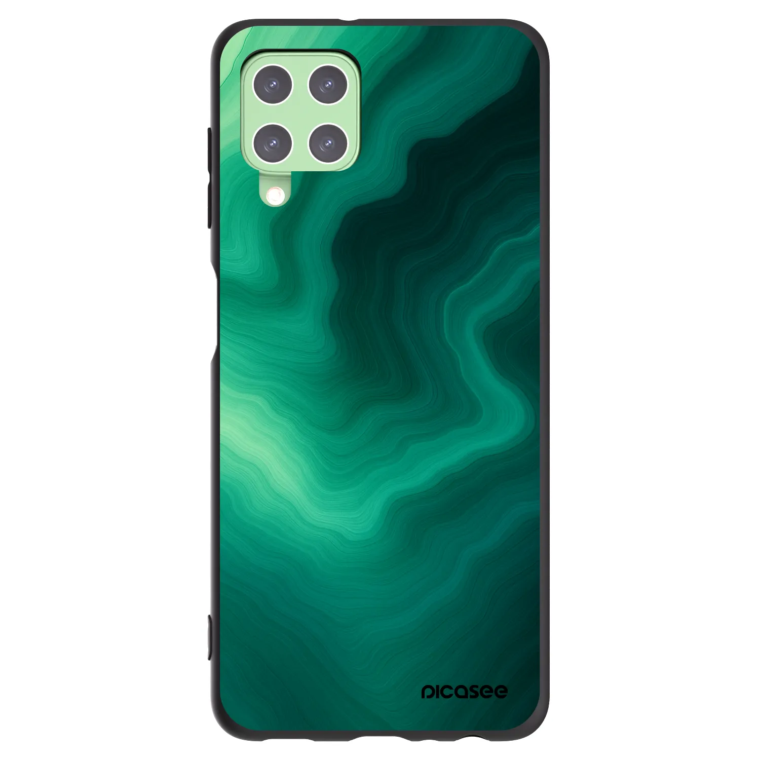 Picasee crna silikonska maskica za Samsung Galaxy A22 A225F 4G - Malachite