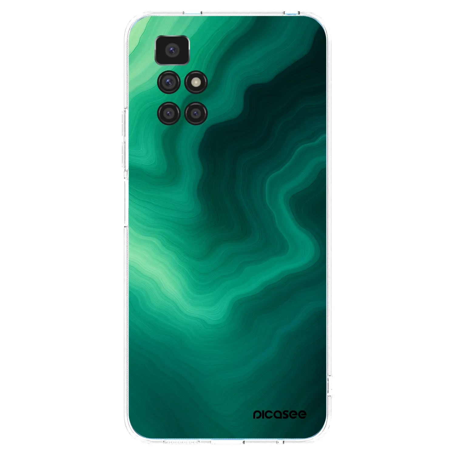 Picasee silikonska prozirna maskica za Xiaomi Redmi 10 - Malachite