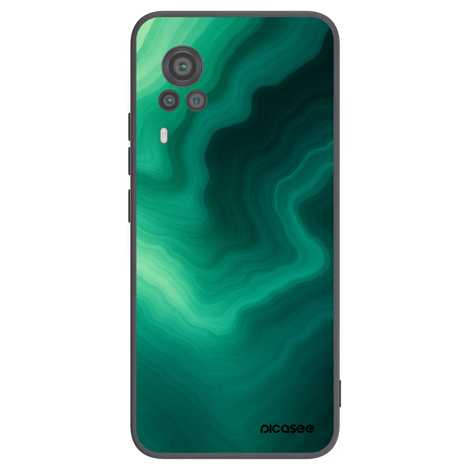 Picasee crna silikonska maskica za Vivo X60 Pro 5G - Malachite