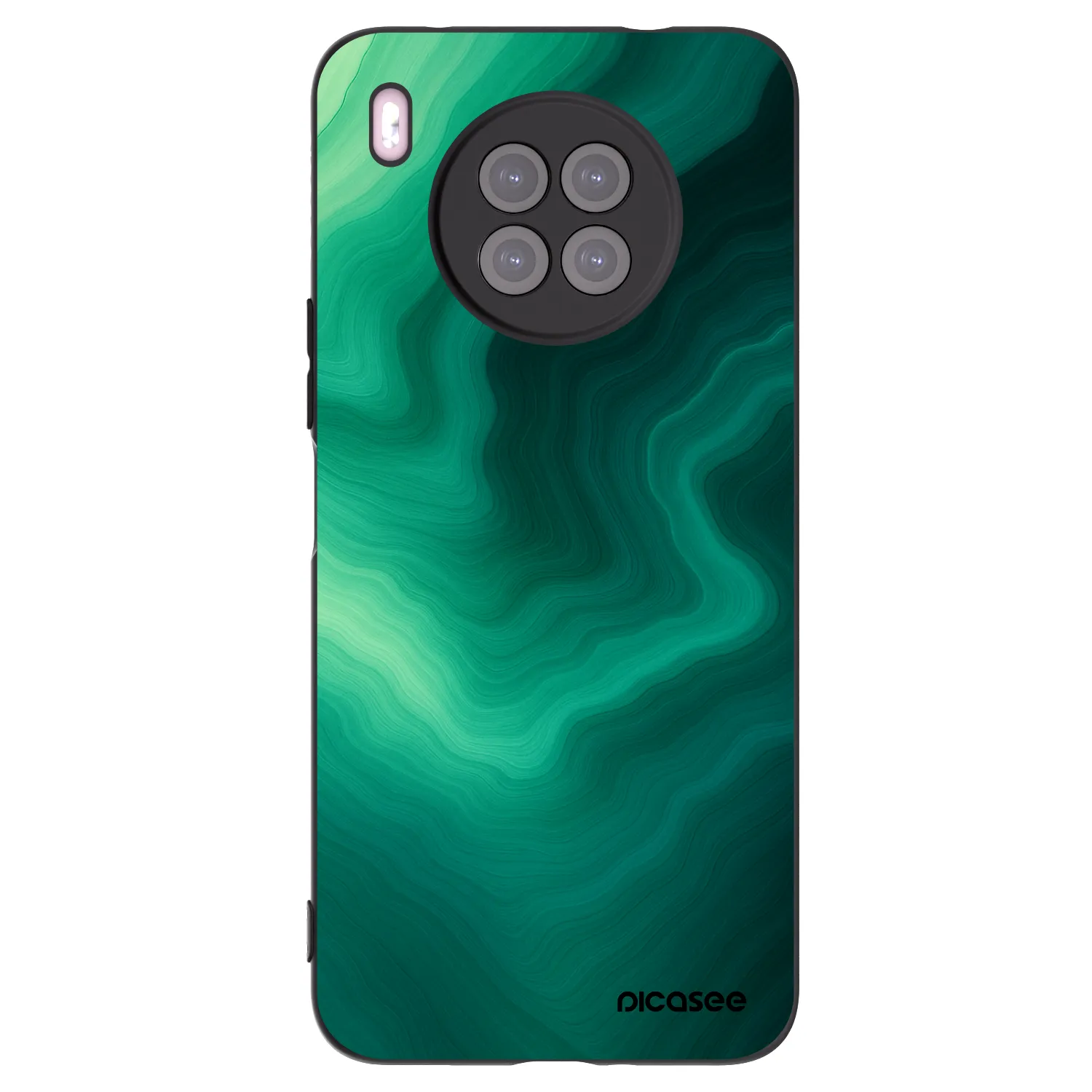 Picasee crna silikonska maskica za Huawei Nova 8i - Malachite