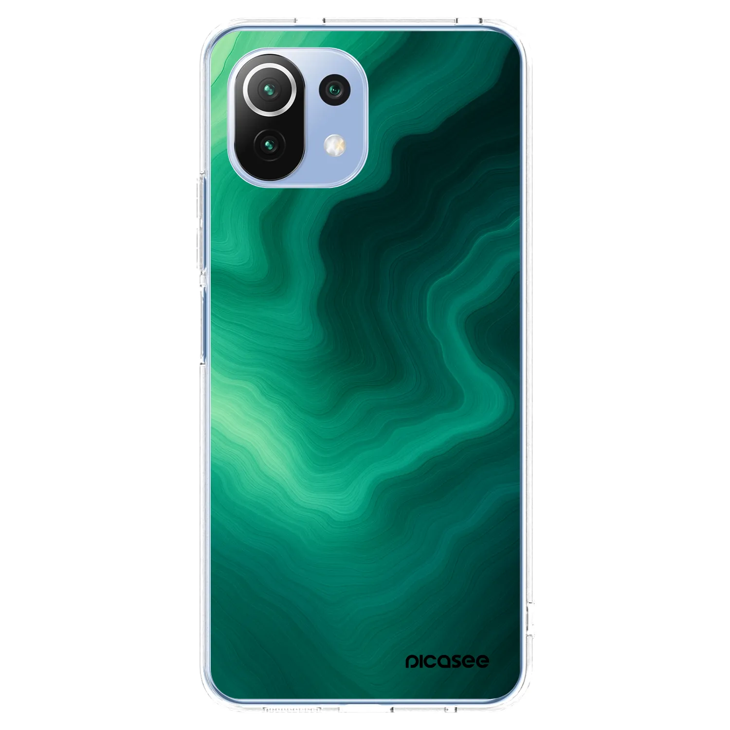 Picasee silikonska prozirna maskica za Xiaomi 11 Lite 5G NE - Malachite