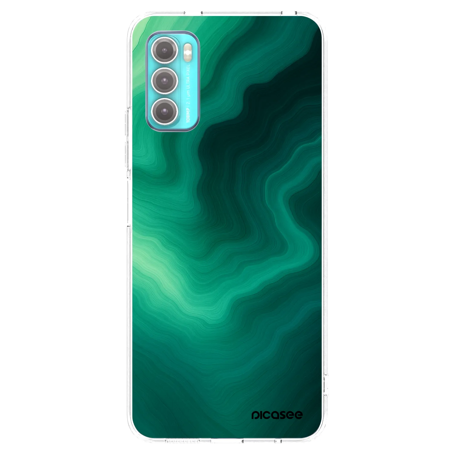 Picasee silikonska prozirna maskica za Motorola Moto G60 - Malachite