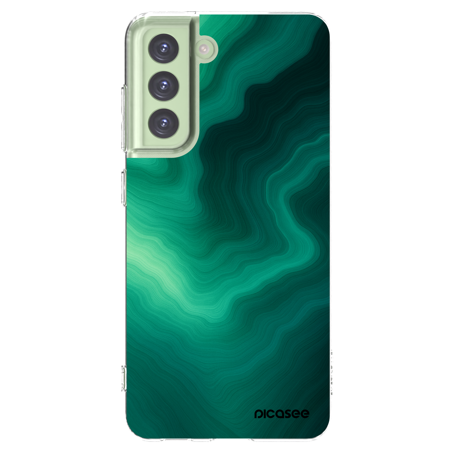 Picasee silikonska prozirna maskica za Samsung Galaxy S21 FE 5G - Malachite