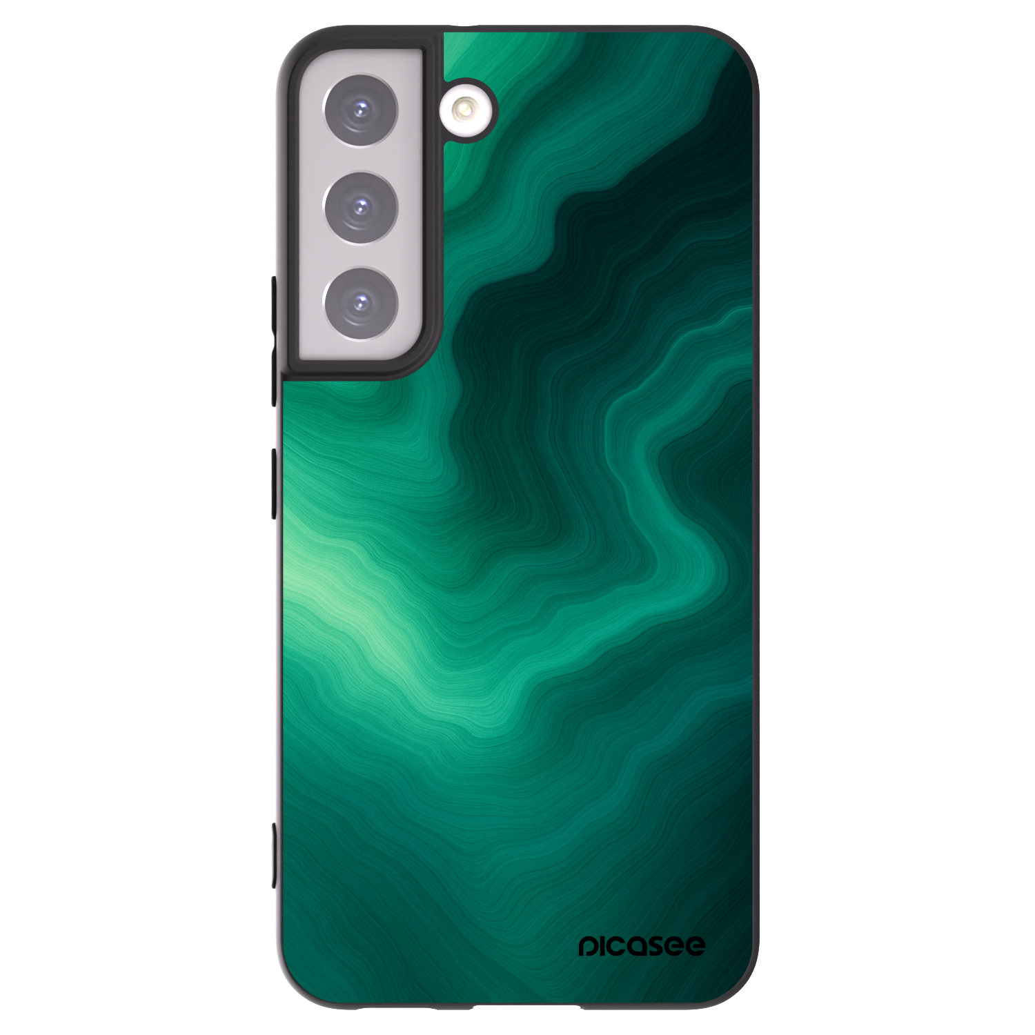 Picasee crna silikonska maskica za Samsung Galaxy S22 5G - Malachite
