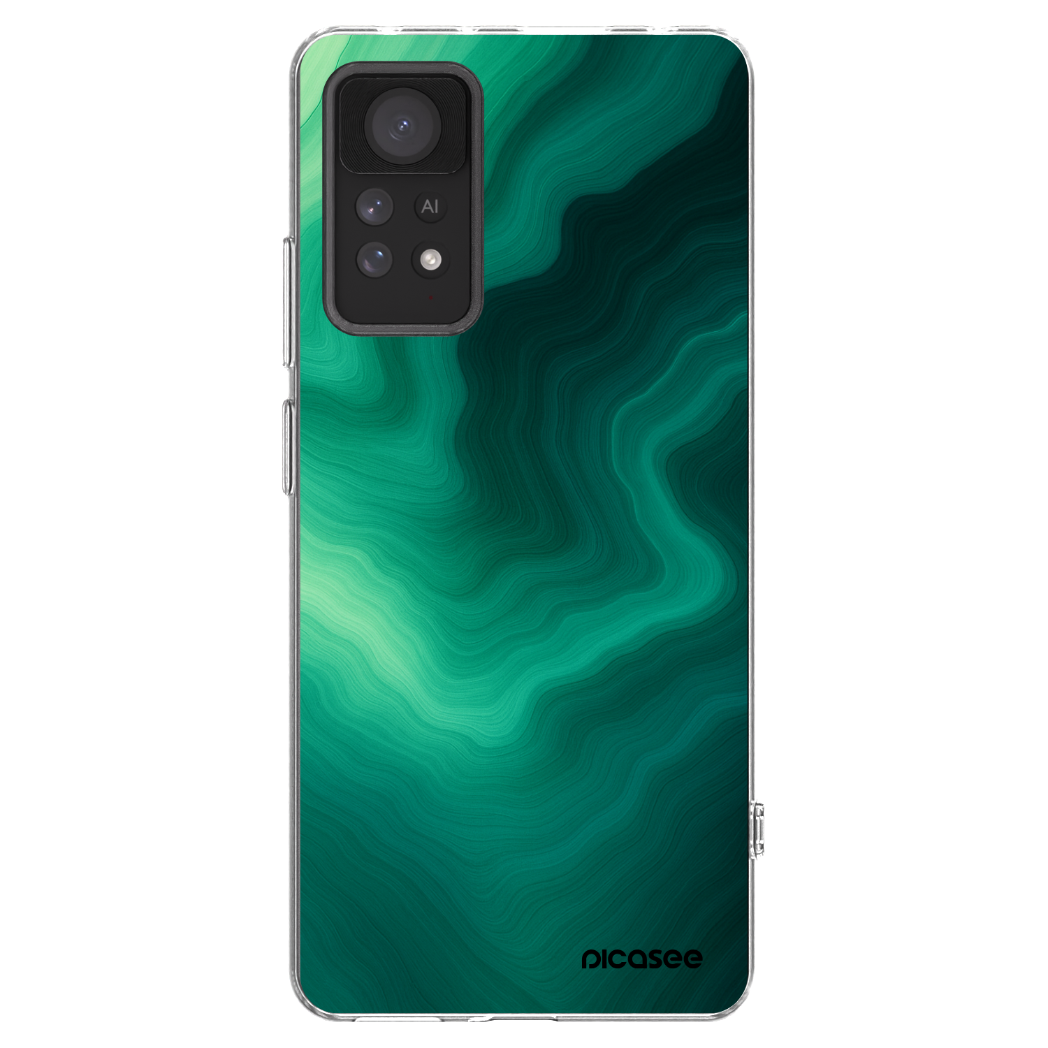 Picasee silikonska prozirna maskica za Xiaomi Redmi Note 11 Pro - Malachite