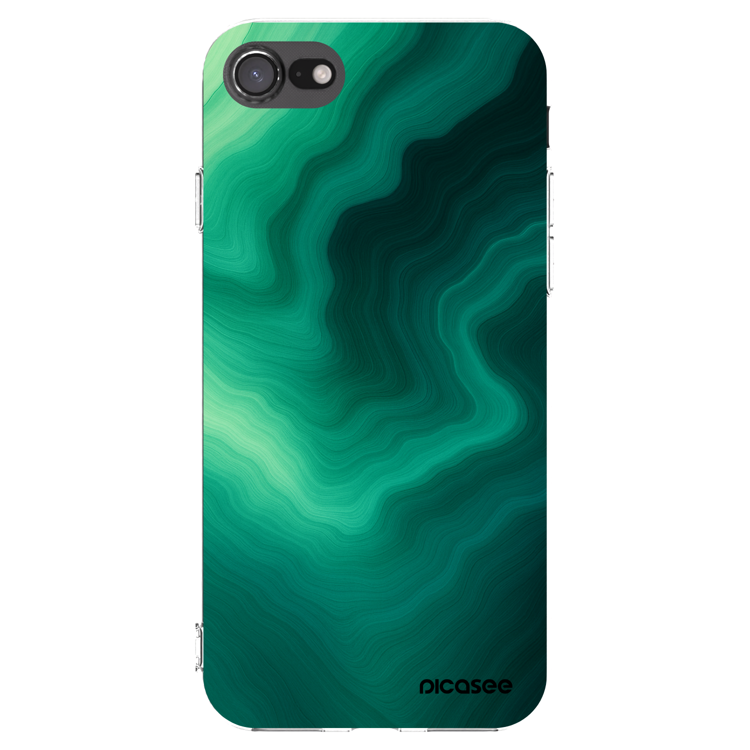 Picasee silikonska prozirna maskica za Apple iPhone SE 2022 - Malachite