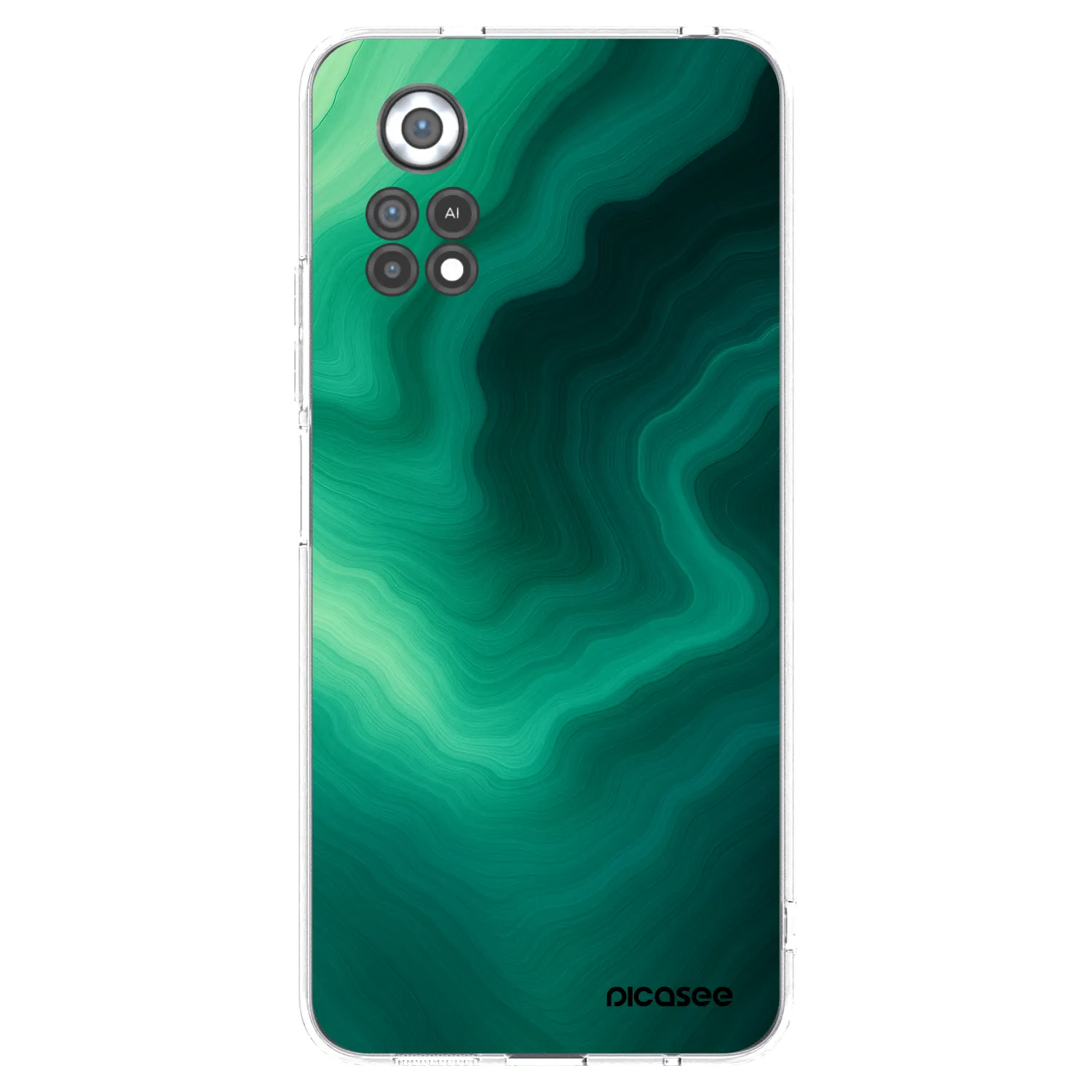 Picasee silikonska prozirna maskica za Xiaomi Poco X4 Pro 5G - Malachite
