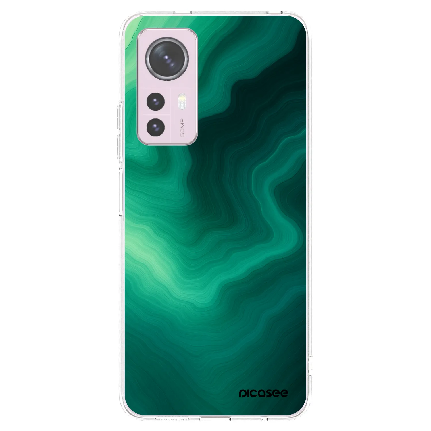 Picasee silikonska prozirna maskica za Xiaomi 12 - Malachite