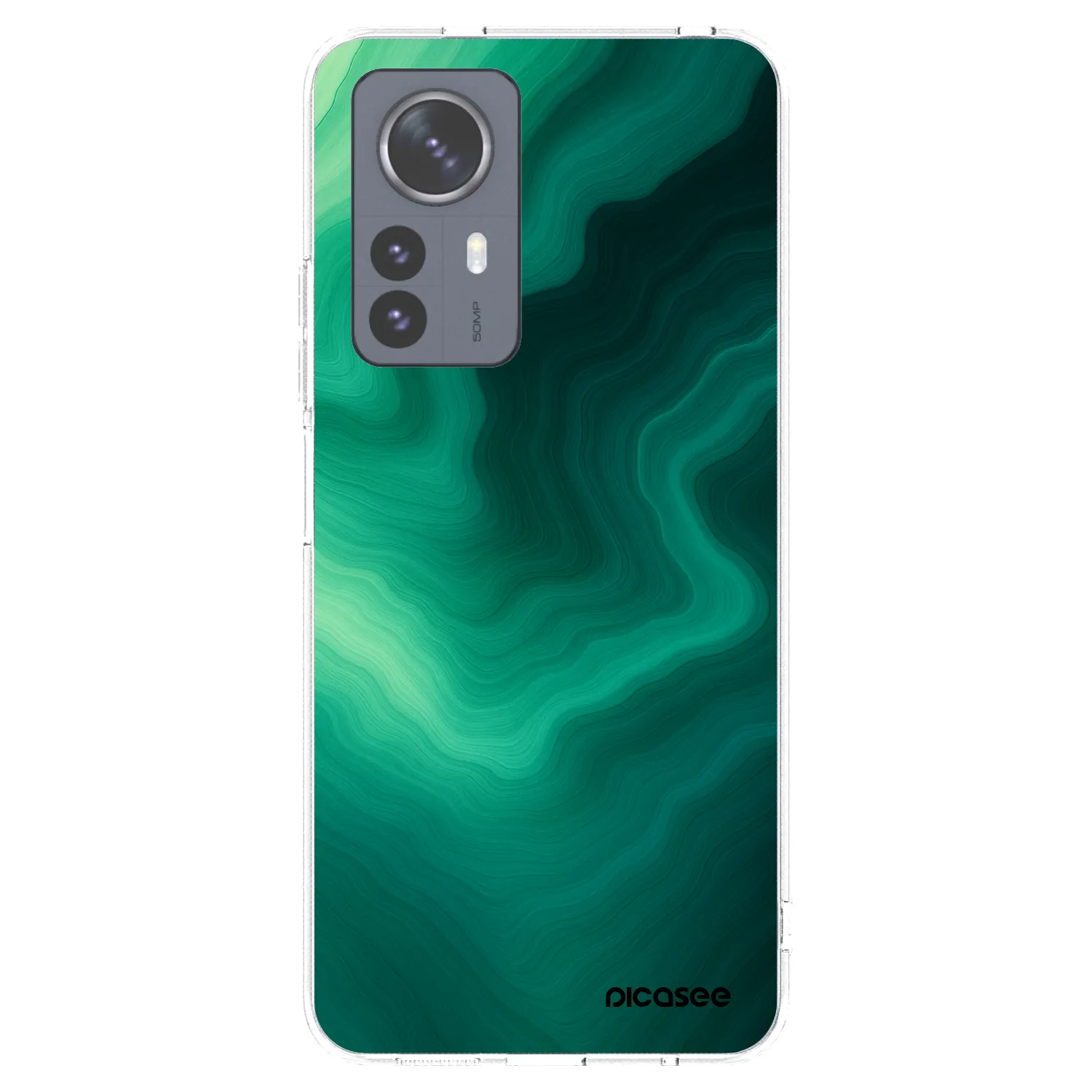 Picasee silikonska prozirna maskica za Xiaomi 12 Pro - Malachite