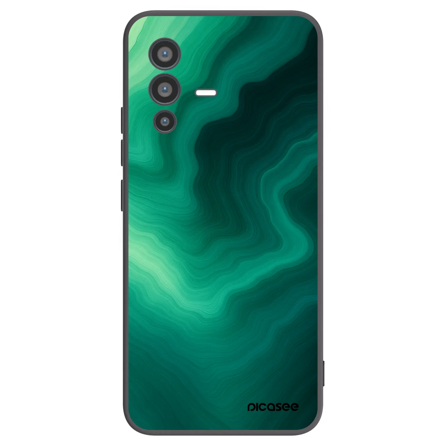 Picasee crna silikonska maskica za Vivo V23 5G - Malachite