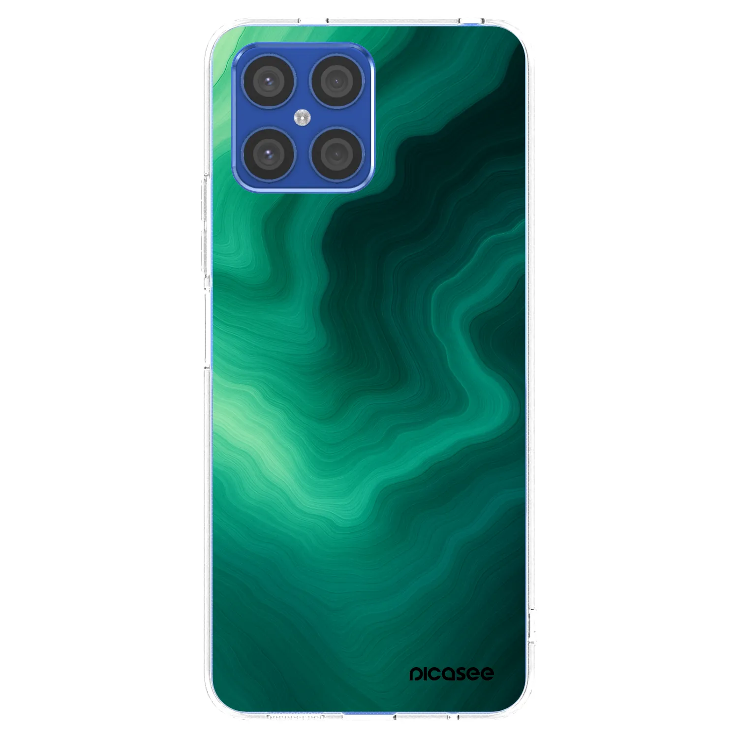 Picasee silikonska prozirna maskica za Honor X8 4G - Malachite