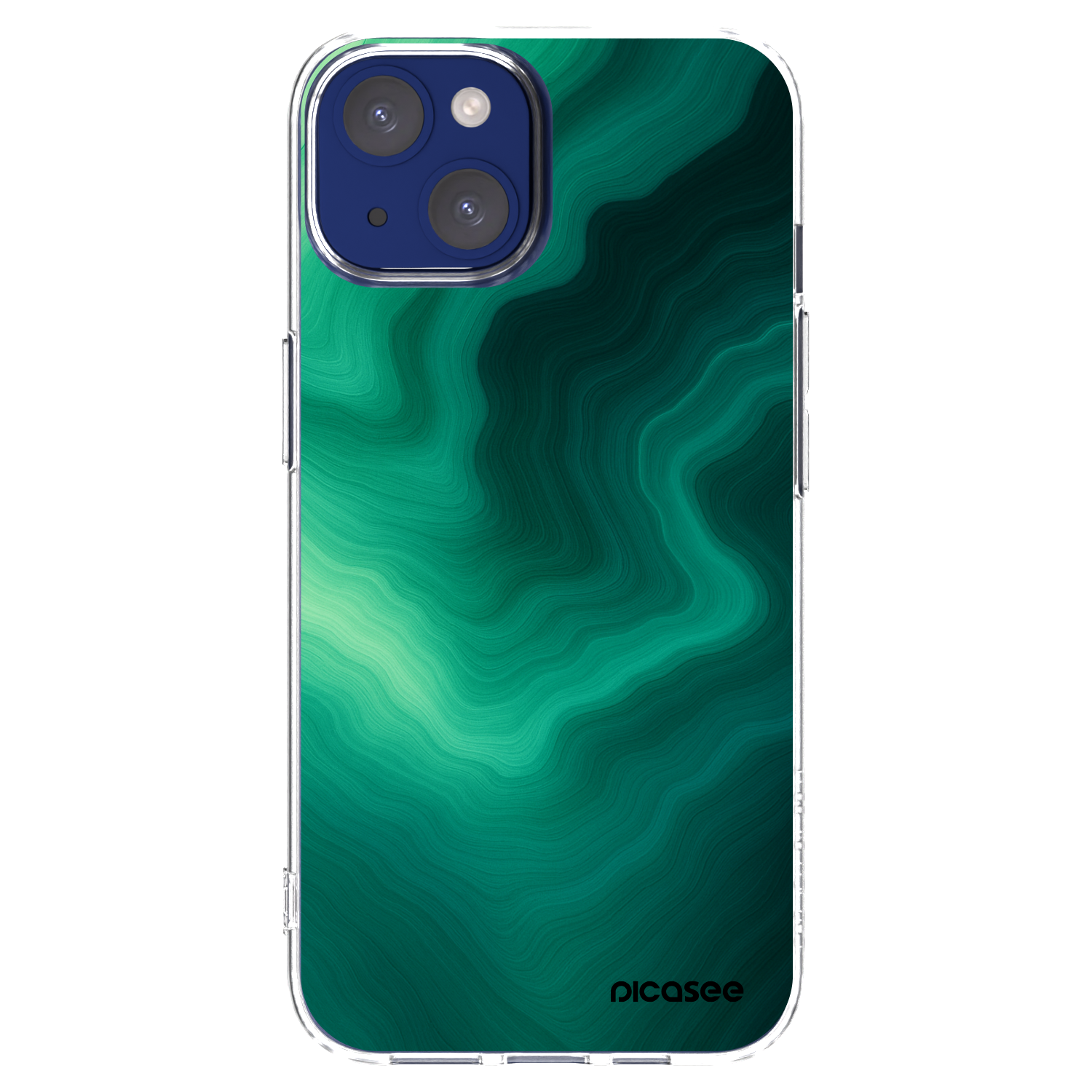 Picasee silikonska prozirna maskica za Apple iPhone 14 - Malachite