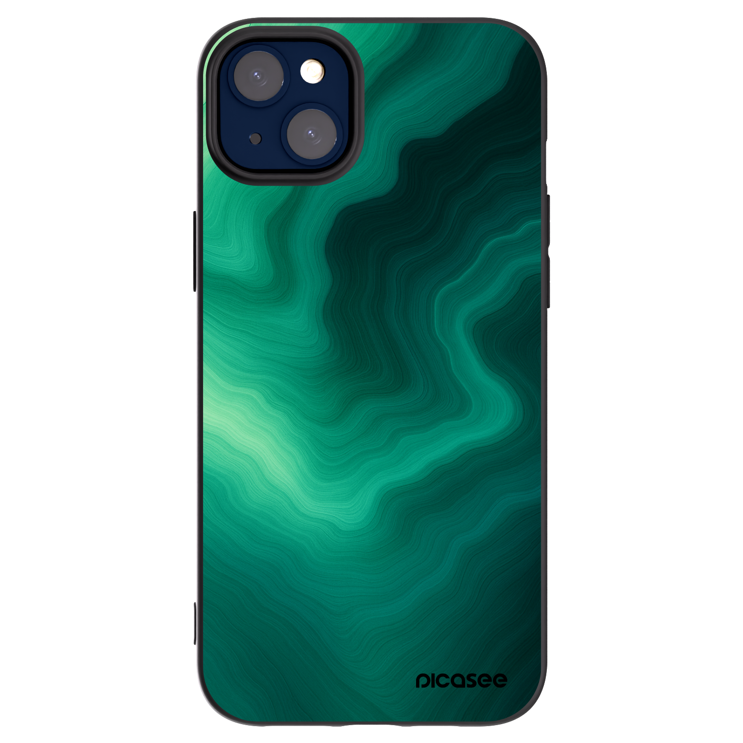 Picasee crna silikonska maskica za Apple iPhone 14 Plus - Malachite