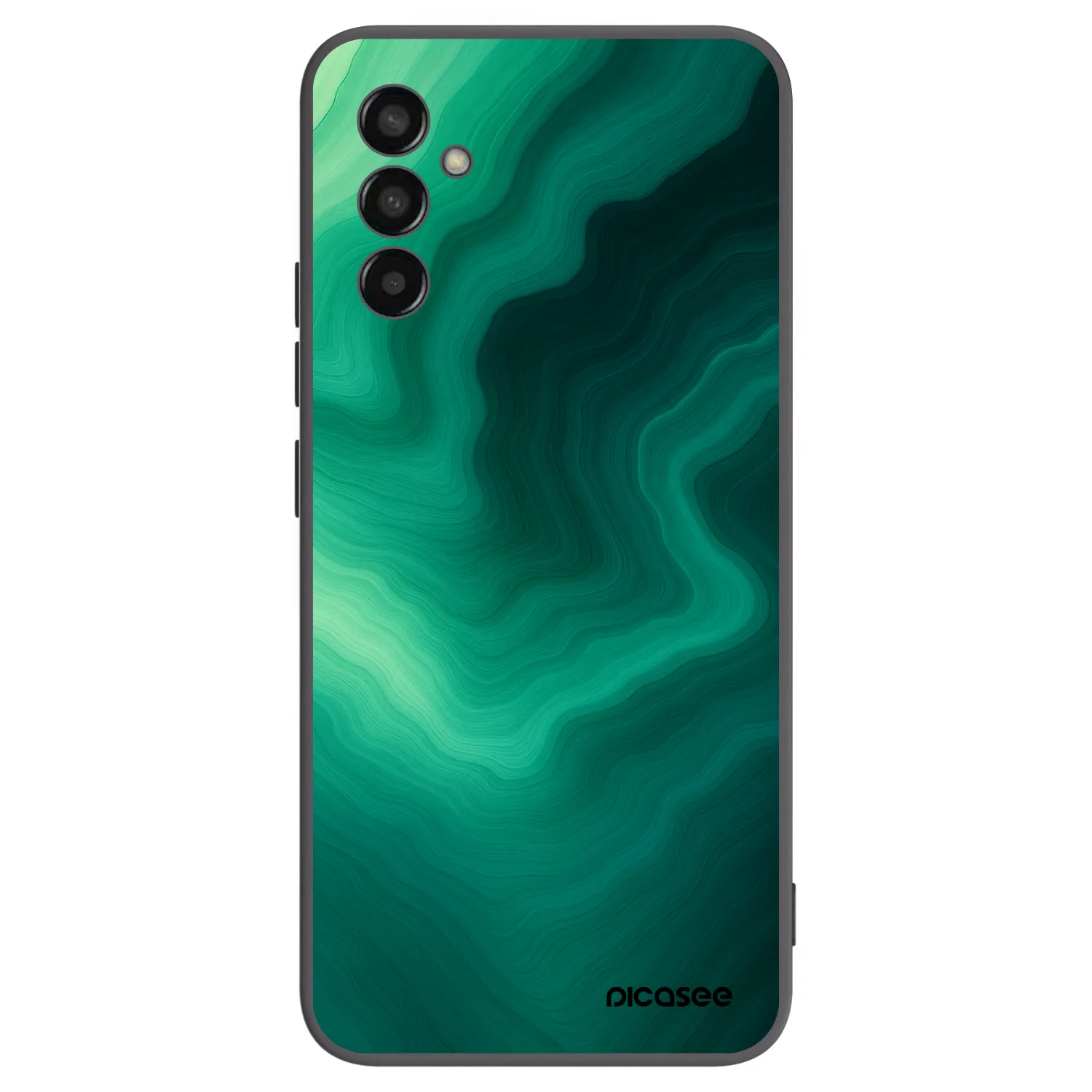 Picasee crna silikonska maskica za Samsung Galaxy M13 M135F - Malachite