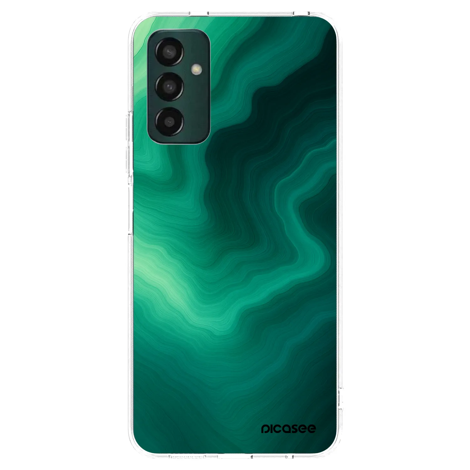 Picasee silikonska prozirna maskica za Samsung Galaxy M13 M135F - Malachite