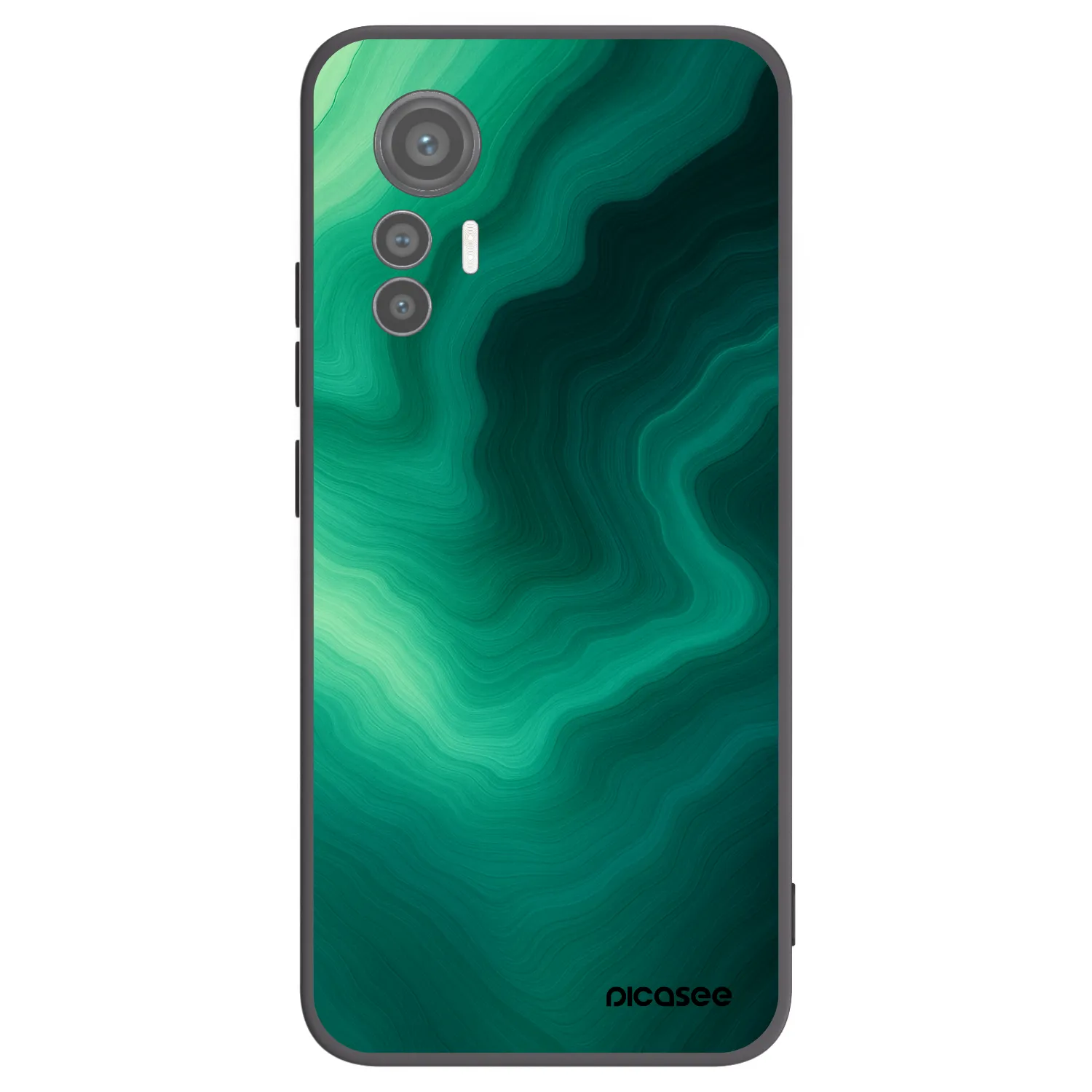 Picasee crna silikonska maskica za Xiaomi 12 Lite - Malachite