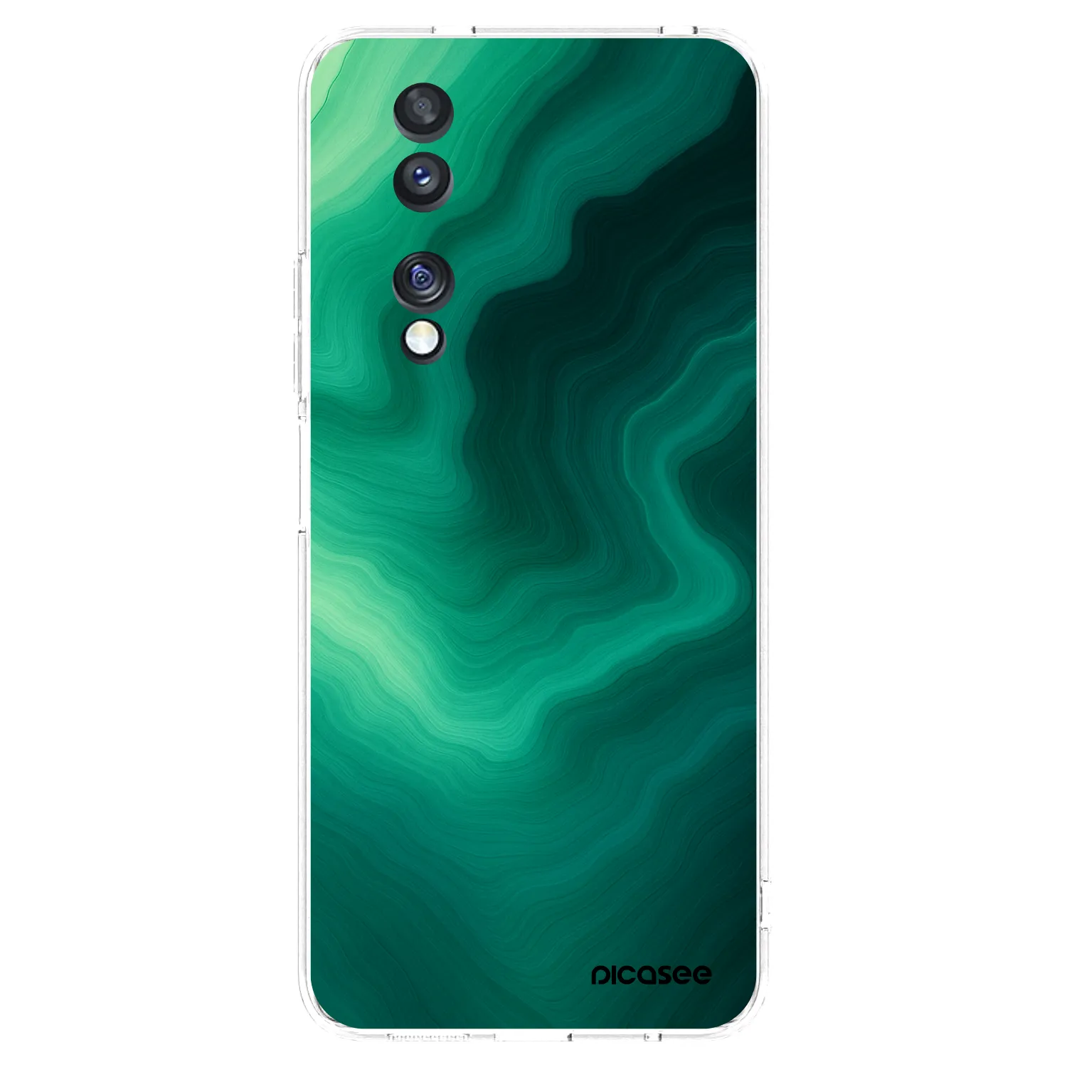 Picasee silikonska prozirna maskica za Honor 70 - Malachite