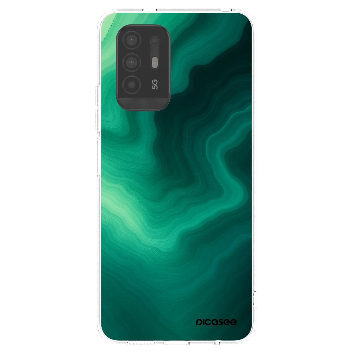 Picasee silikonska prozirna maskica za OPPO A94 5G - Malachite