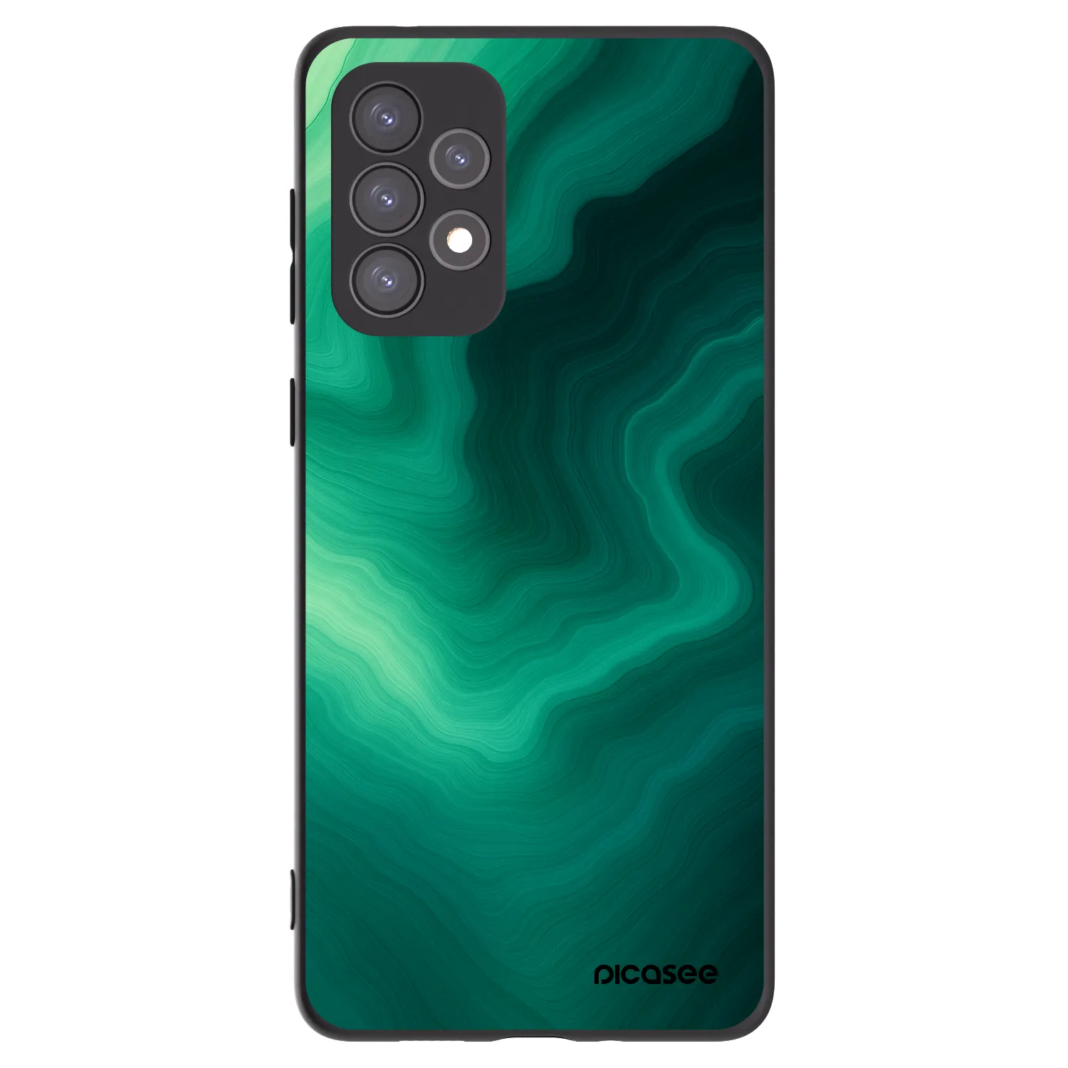 Picasee crna silikonska maskica za Samsung Galaxy A73 5G - Malachite