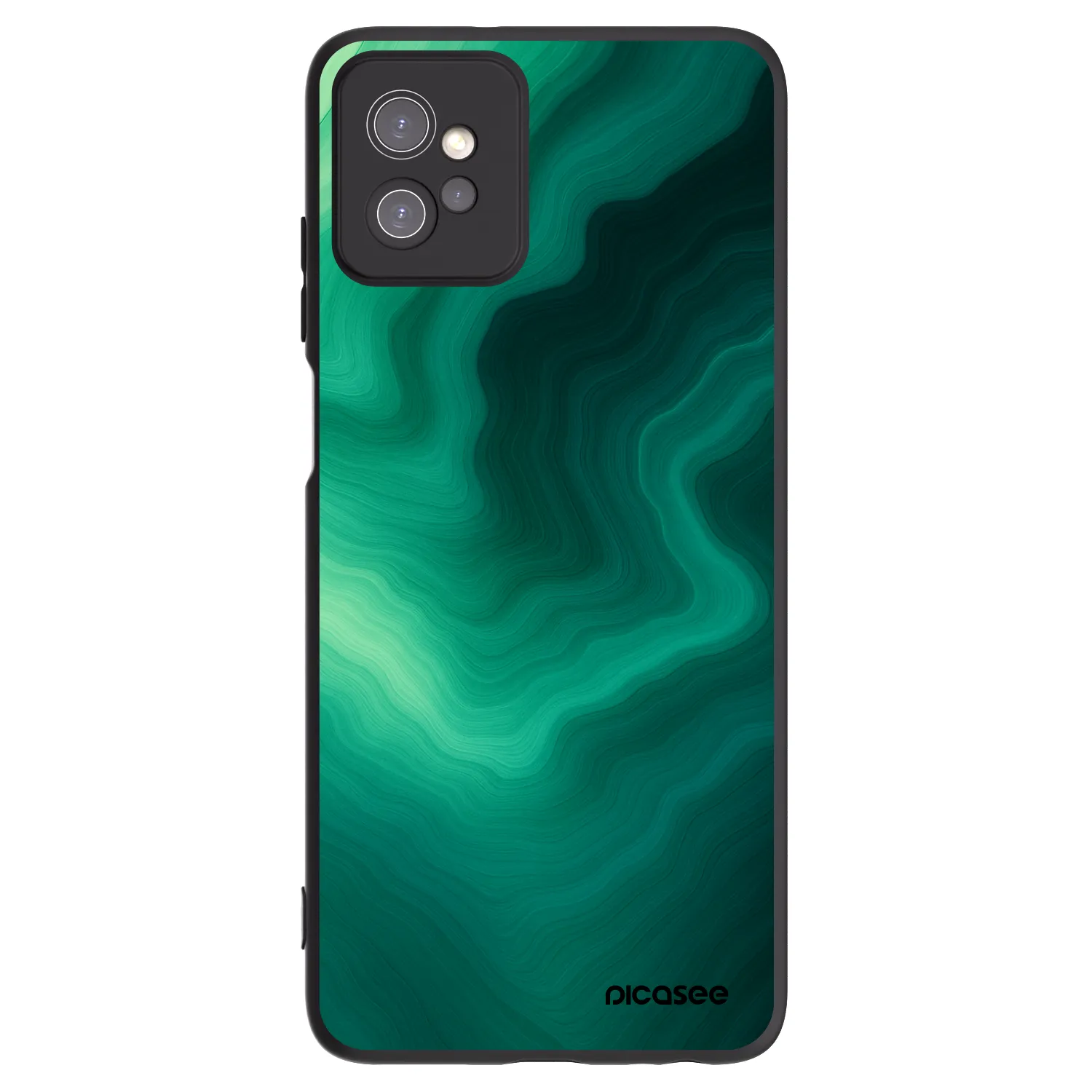 Picasee crna silikonska maskica za Motorola Moto G32 - Malachite
