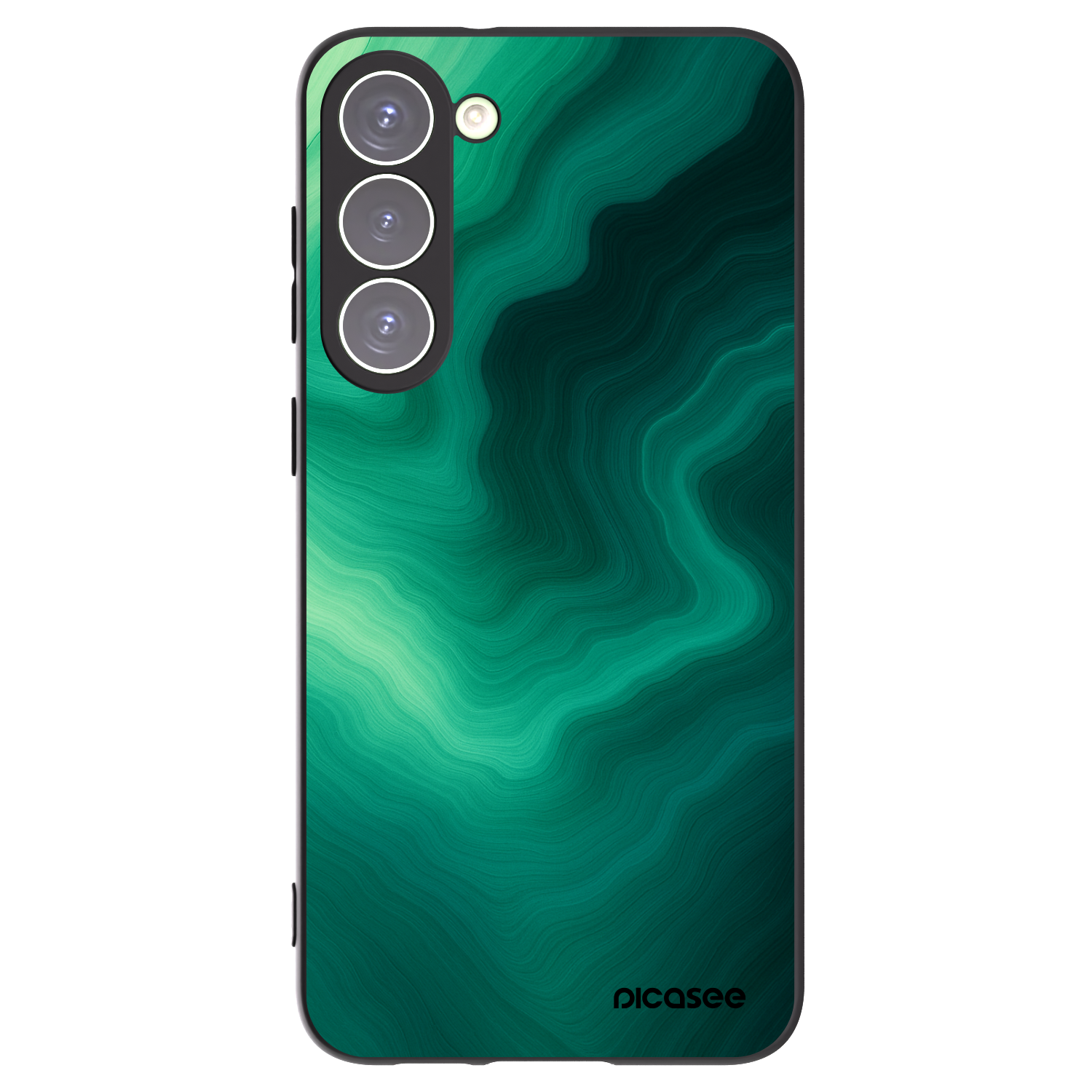 Picasee crna silikonska maskica za Samsung Galaxy S23+ 5G - Malachite