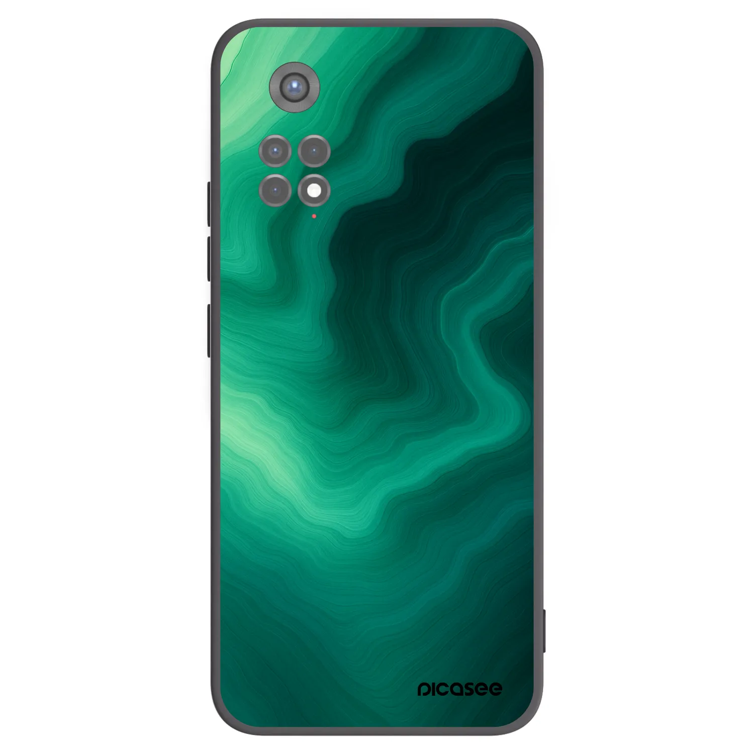 Picasee crna silikonska maskica za Xiaomi Redmi Note 11S 5G - Malachite