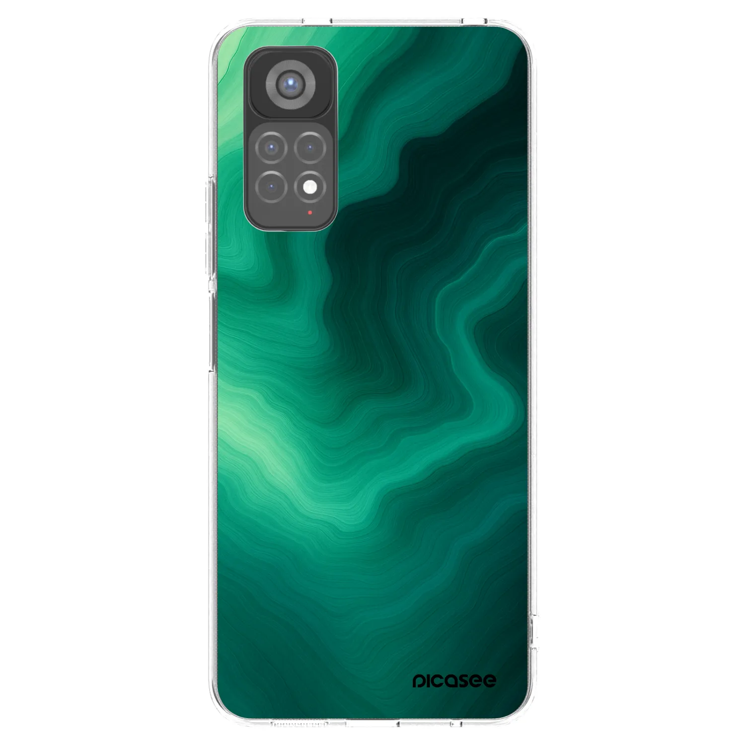 Picasee silikonska prozirna maskica za Xiaomi Redmi Note 11S 5G - Malachite