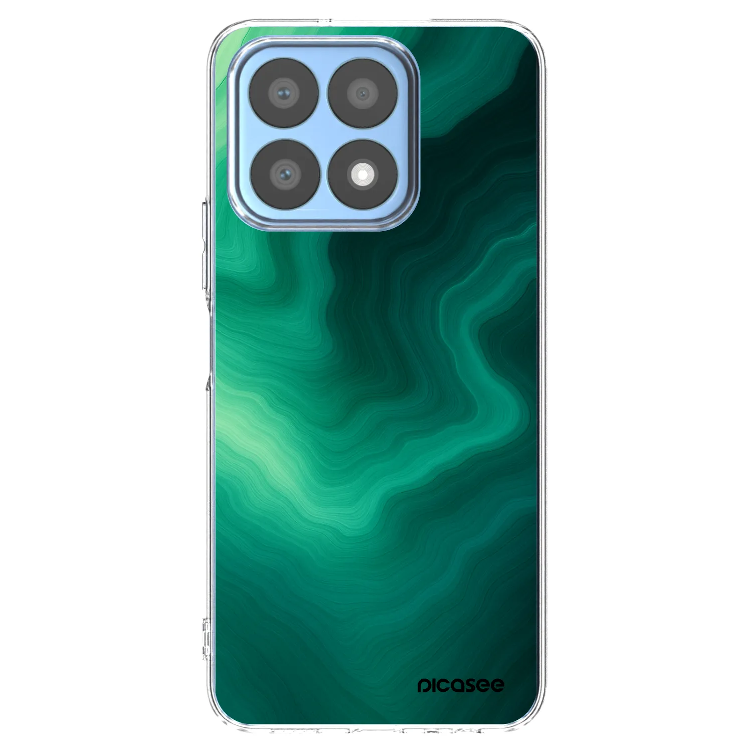 Picasee silikonska prozirna maskica za Honor X8a - Malachite