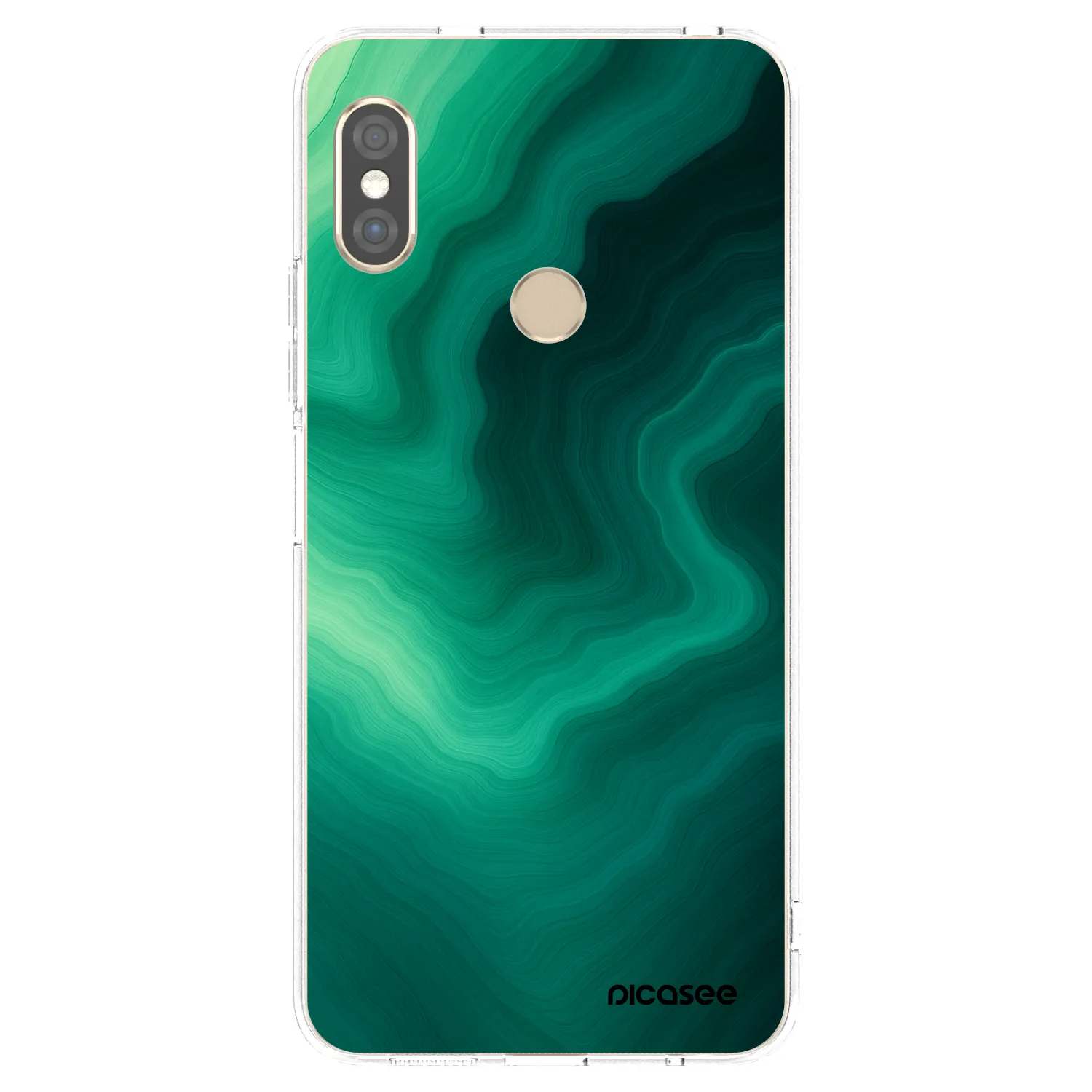 Picasee silikonska prozirna maskica za Xiaomi Redmi Note 5 Global - Malachite