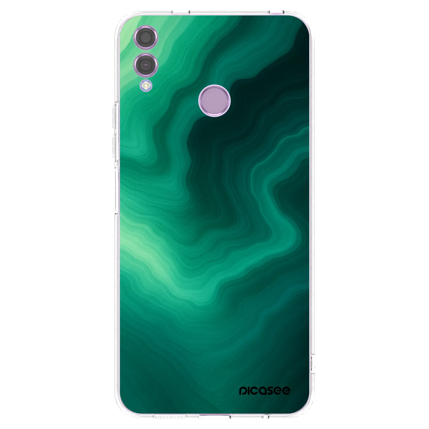 Picasee silikonska prozirna maskica za Honor 8X - Malachite