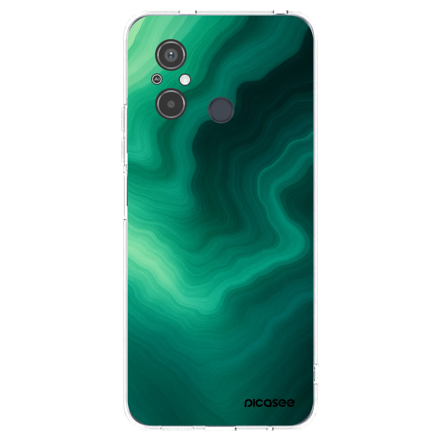 Picasee silikonska prozirna maskica za Xiaomi Redmi 12C - Malachite