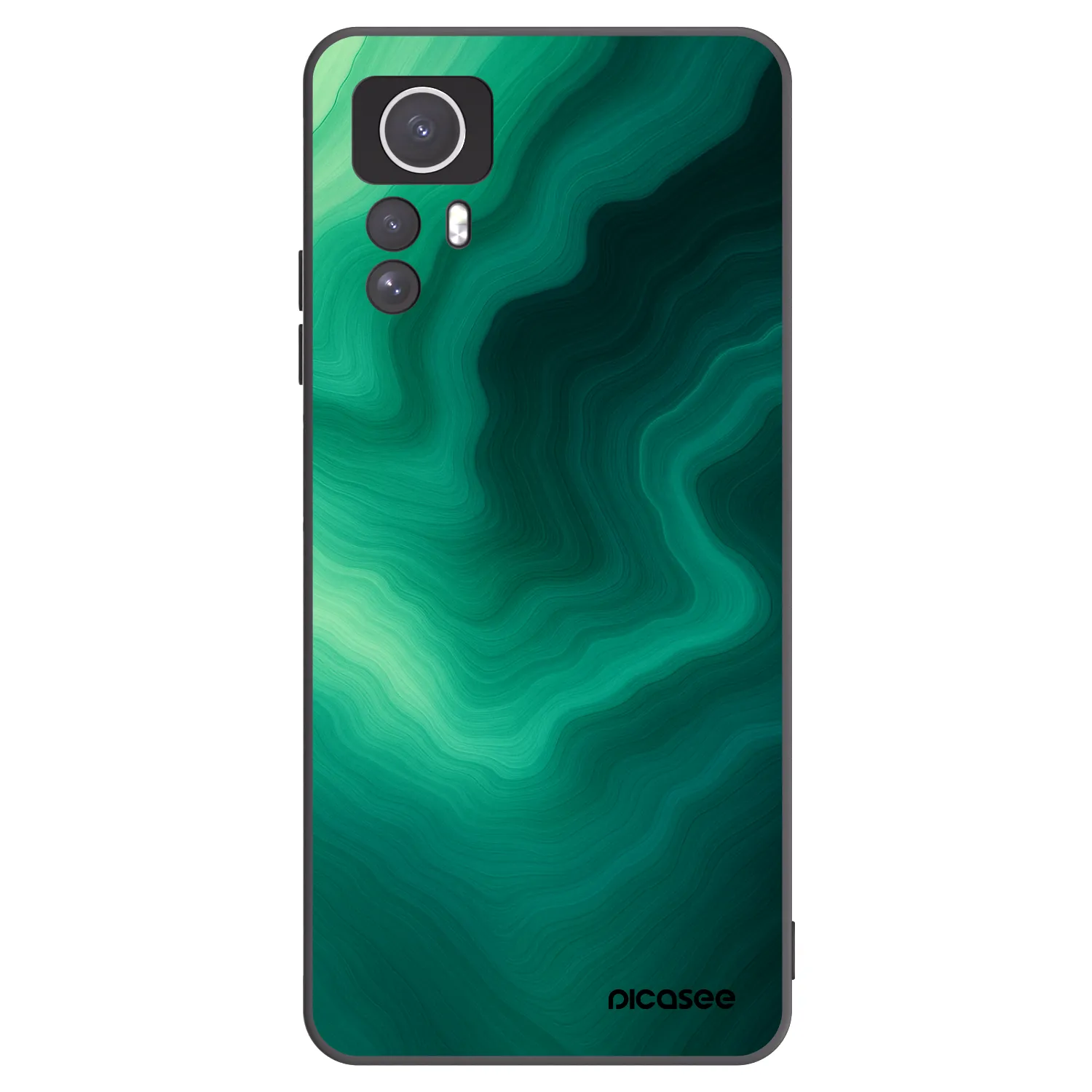 Picasee crna silikonska maskica za Xiaomi Redmi Note 12S - Malachite