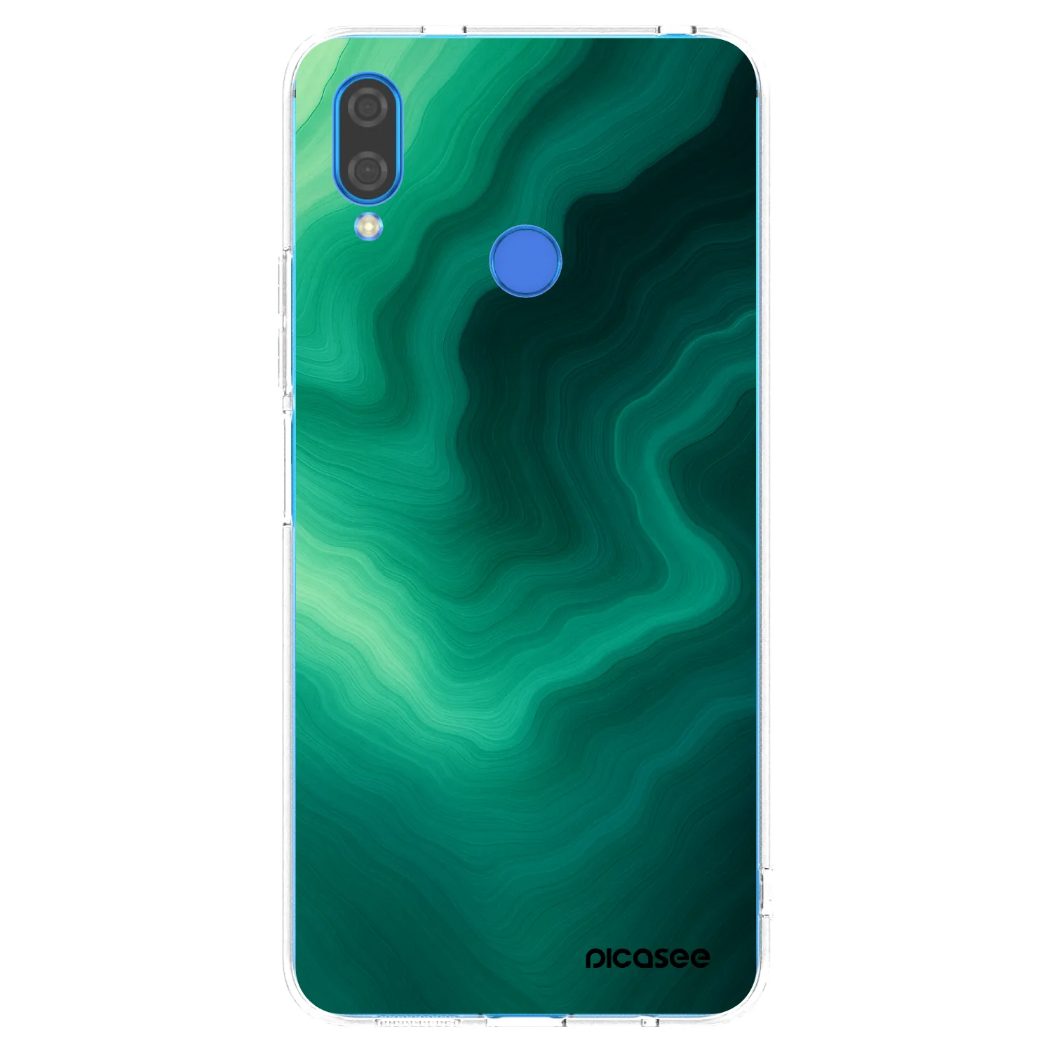 Picasee silikonska prozirna maskica za Huawei Nova 3 - Malachite