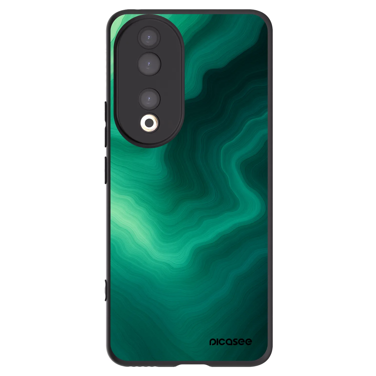 Picasee crna silikonska maskica za Honor 90 5G - Malachite