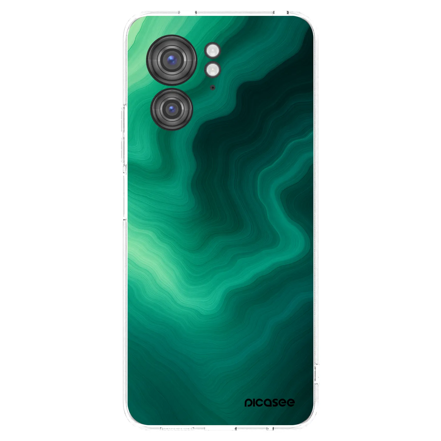 Picasee silikonska prozirna maskica za Motorola Edge 40 - Malachite