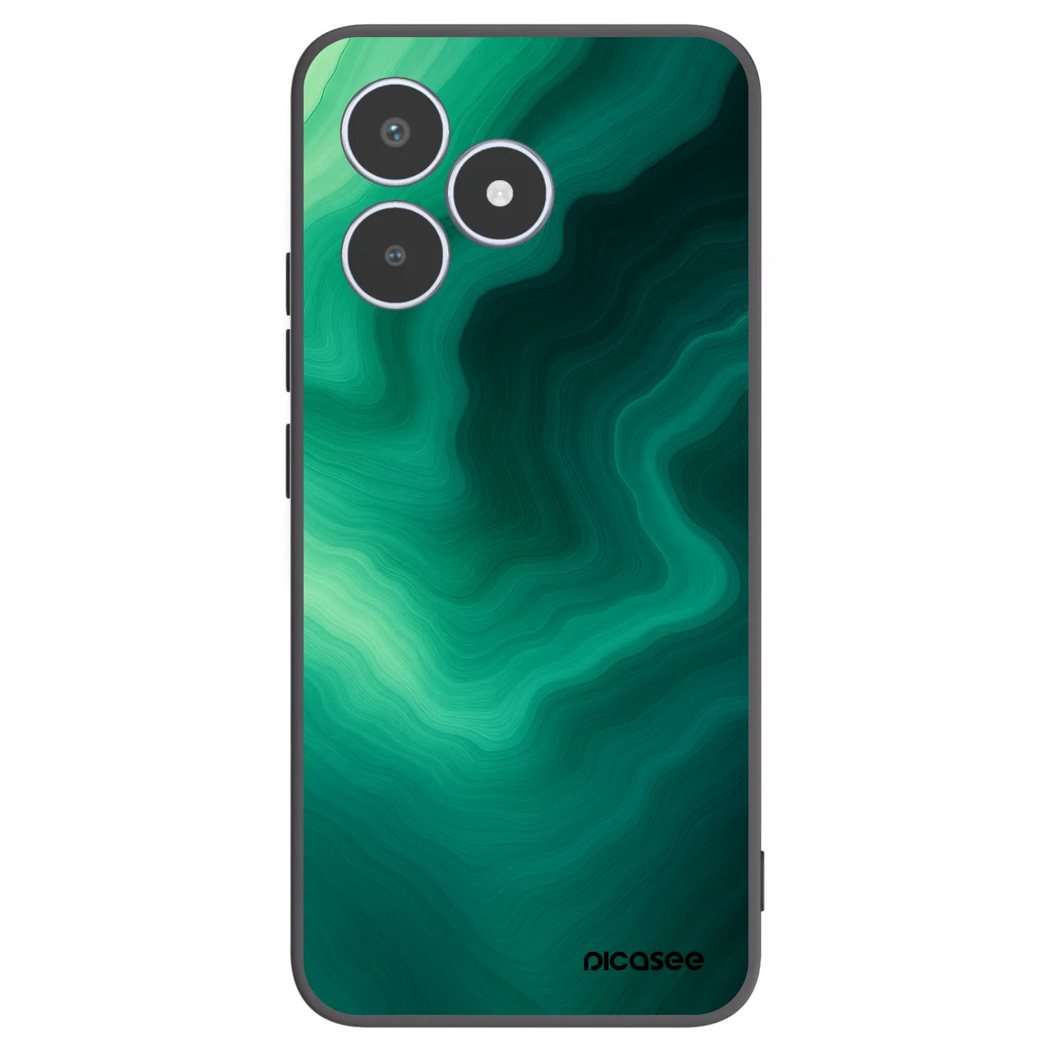 Picasee crna silikonska maskica za Realme C53 - Malachite