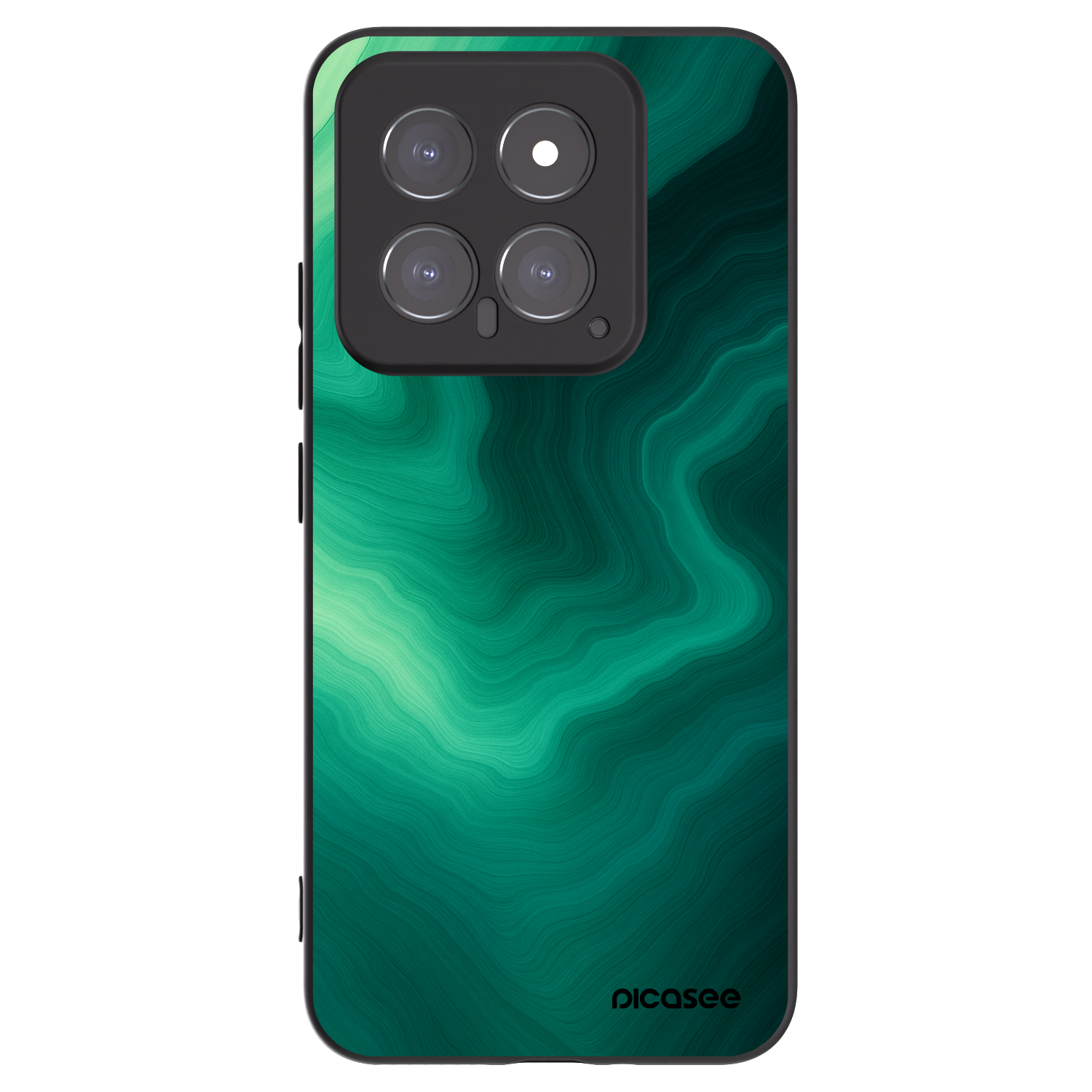 Picasee crna silikonska maskica za Xiaomi 14 - Malachite