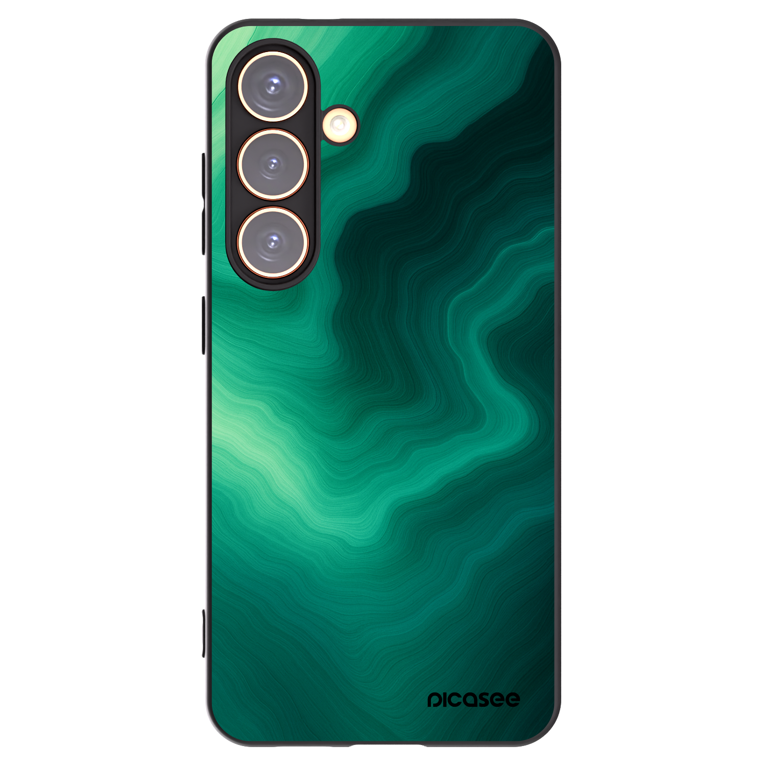 Picasee crna silikonska maskica za Samsung Galaxy S24 S921B 5G - Malachite
