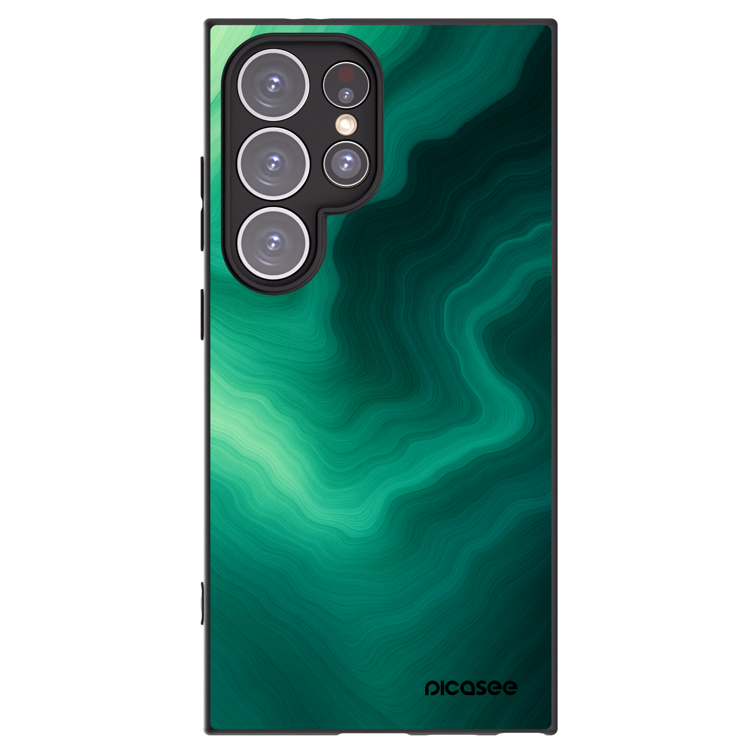 Picasee crna silikonska maskica za Samsung Galaxy S24 Ultra S928B 5G - Malachite