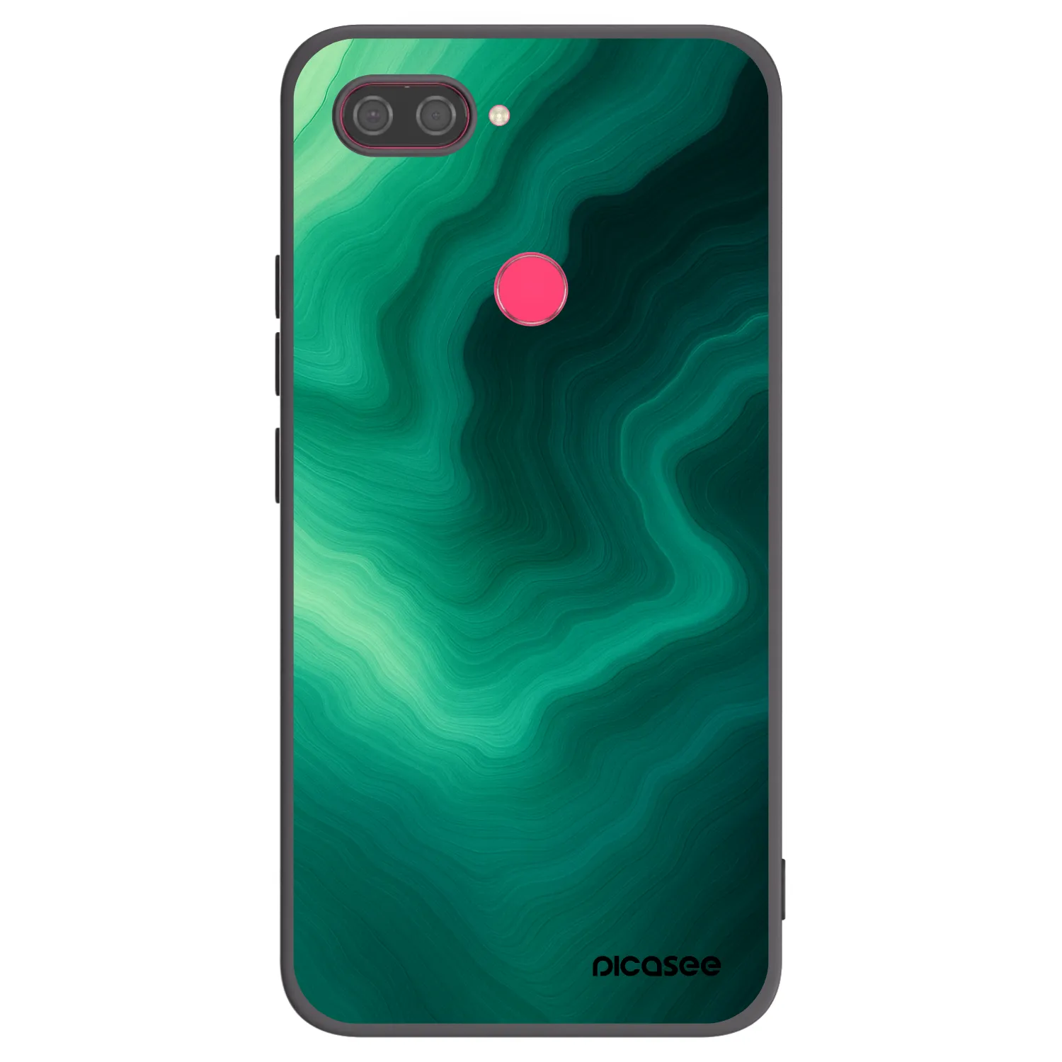 Picasee crna silikonska maskica za Xiaomi Mi 8 Lite - Malachite