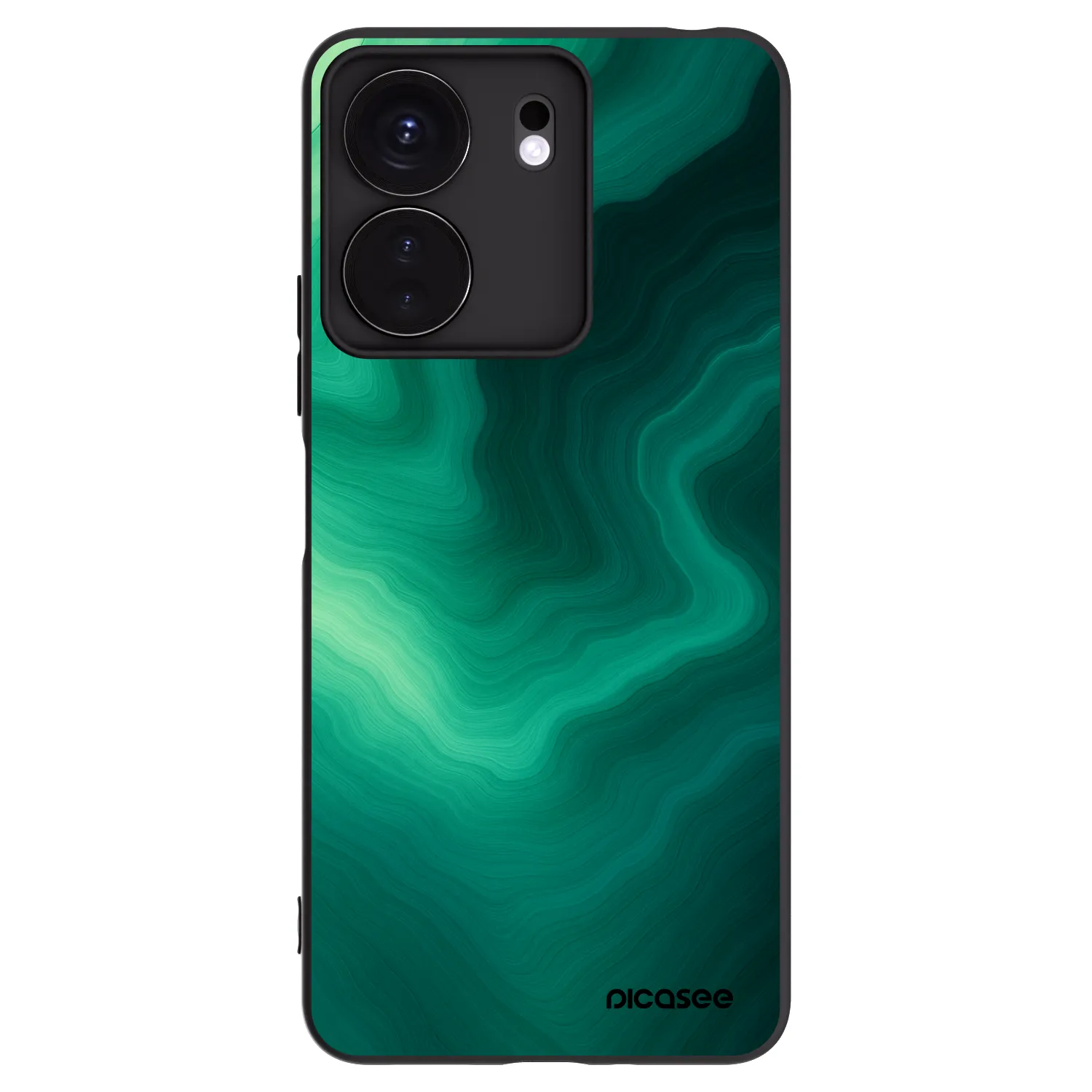 Picasee crna silikonska maskica za Xiaomi Redmi 13C 4G - Malachite
