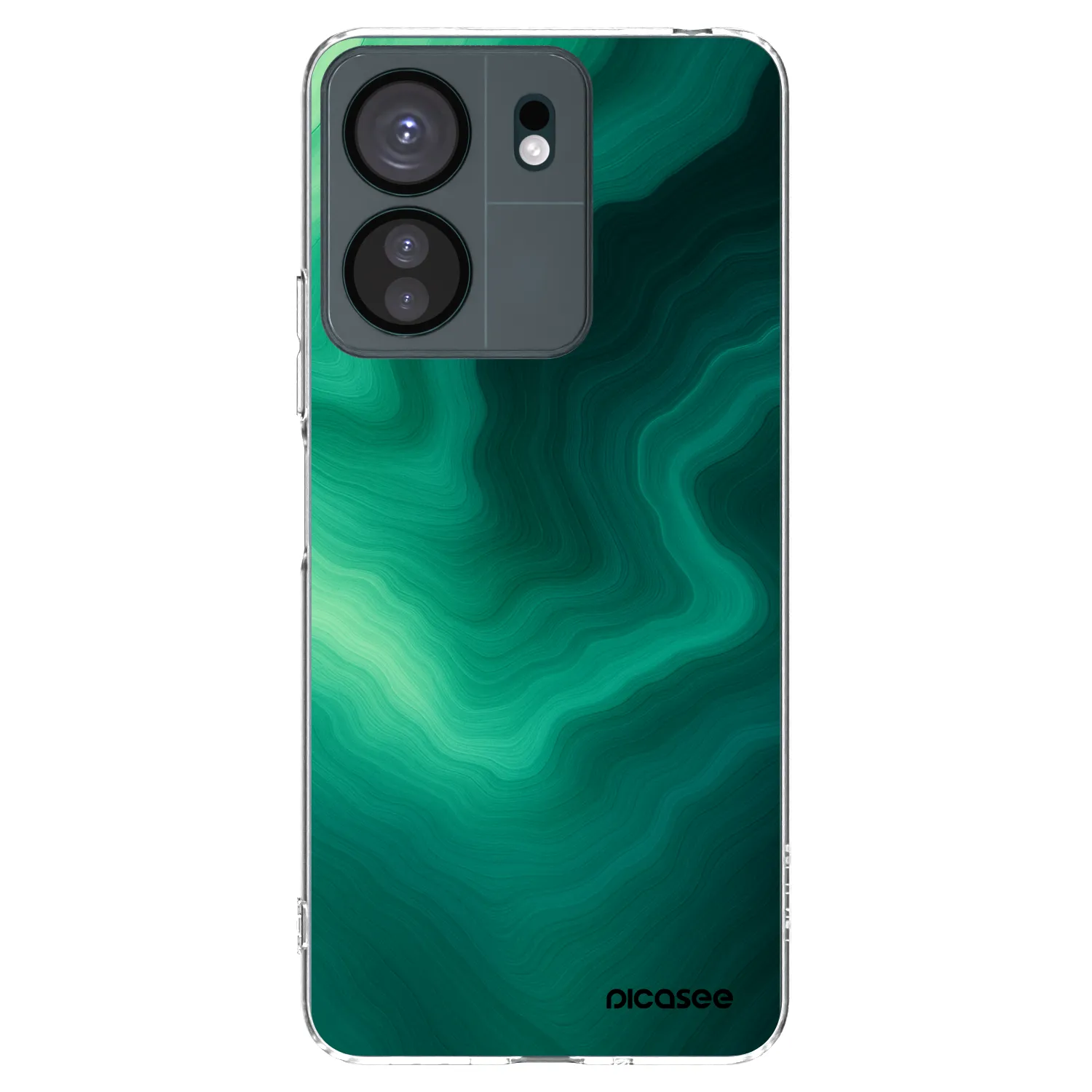 Picasee silikonska prozirna maskica za Xiaomi Redmi 13C 4G - Malachite
