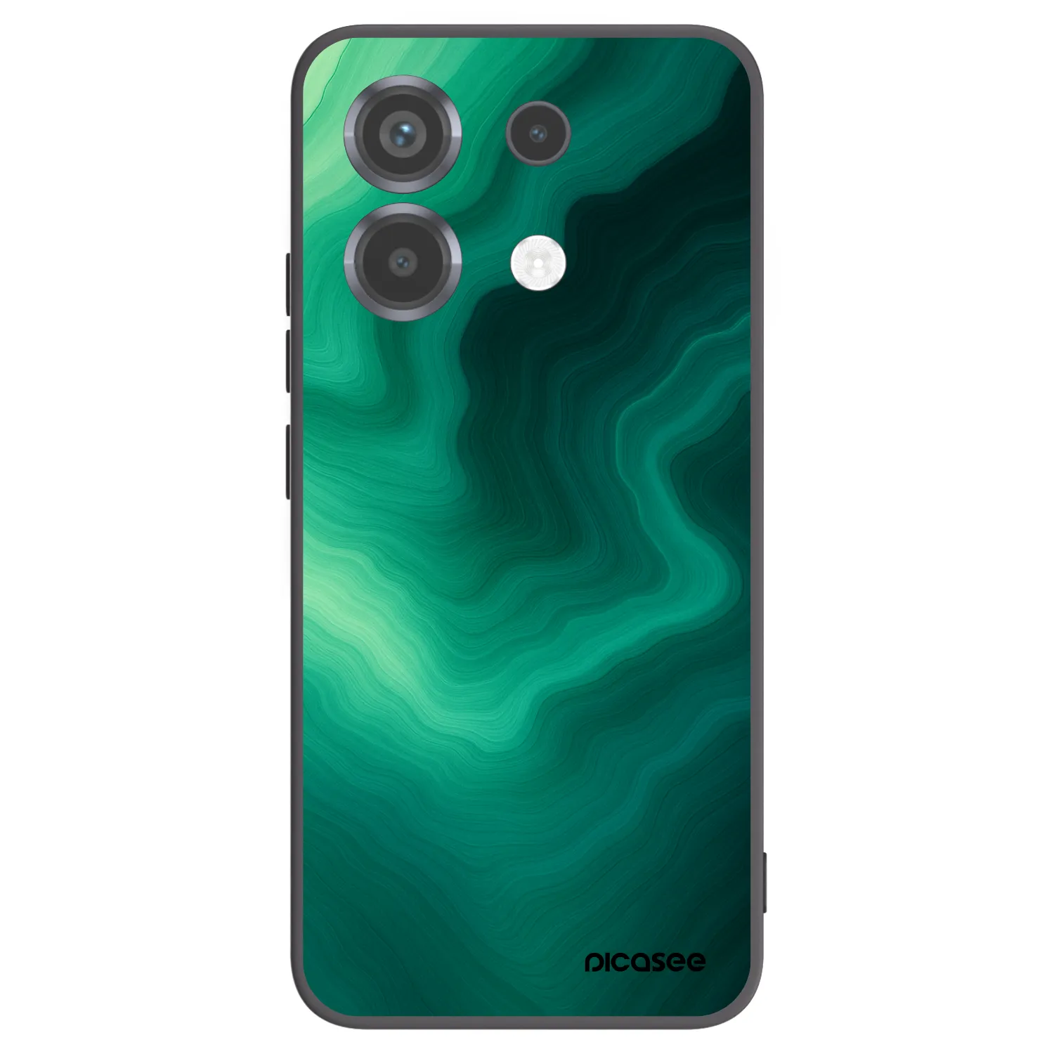 Picasee crna silikonska maskica za Xiaomi Poco X6 - Malachite