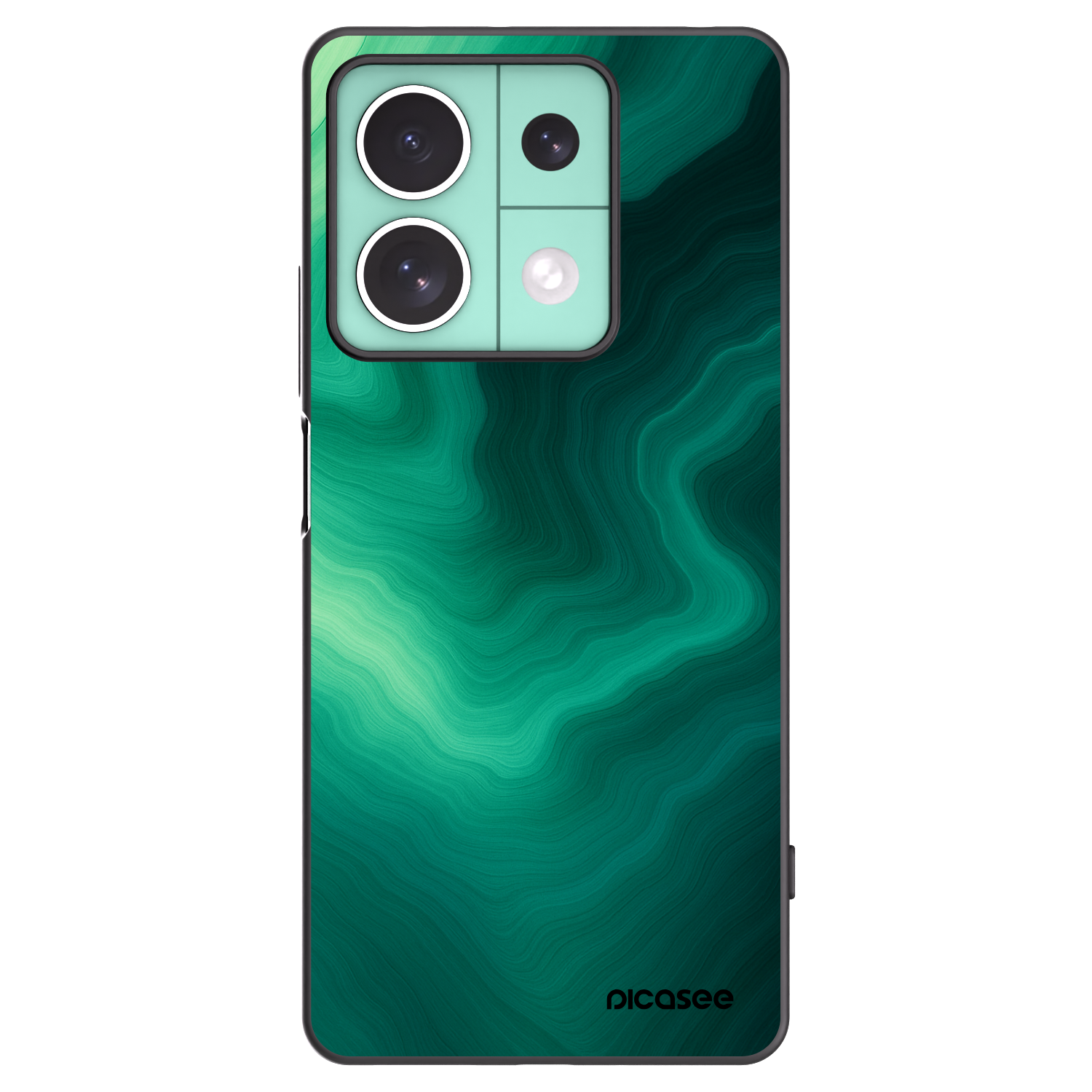 Picasee crna silikonska maskica za Xiaomi Redmi Note 13 5G - Malachite