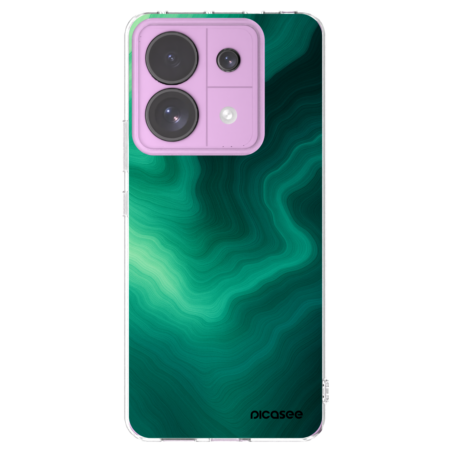 Picasee silikonska prozirna maskica za Xiaomi Redmi Note 13 Pro 5G - Malachite