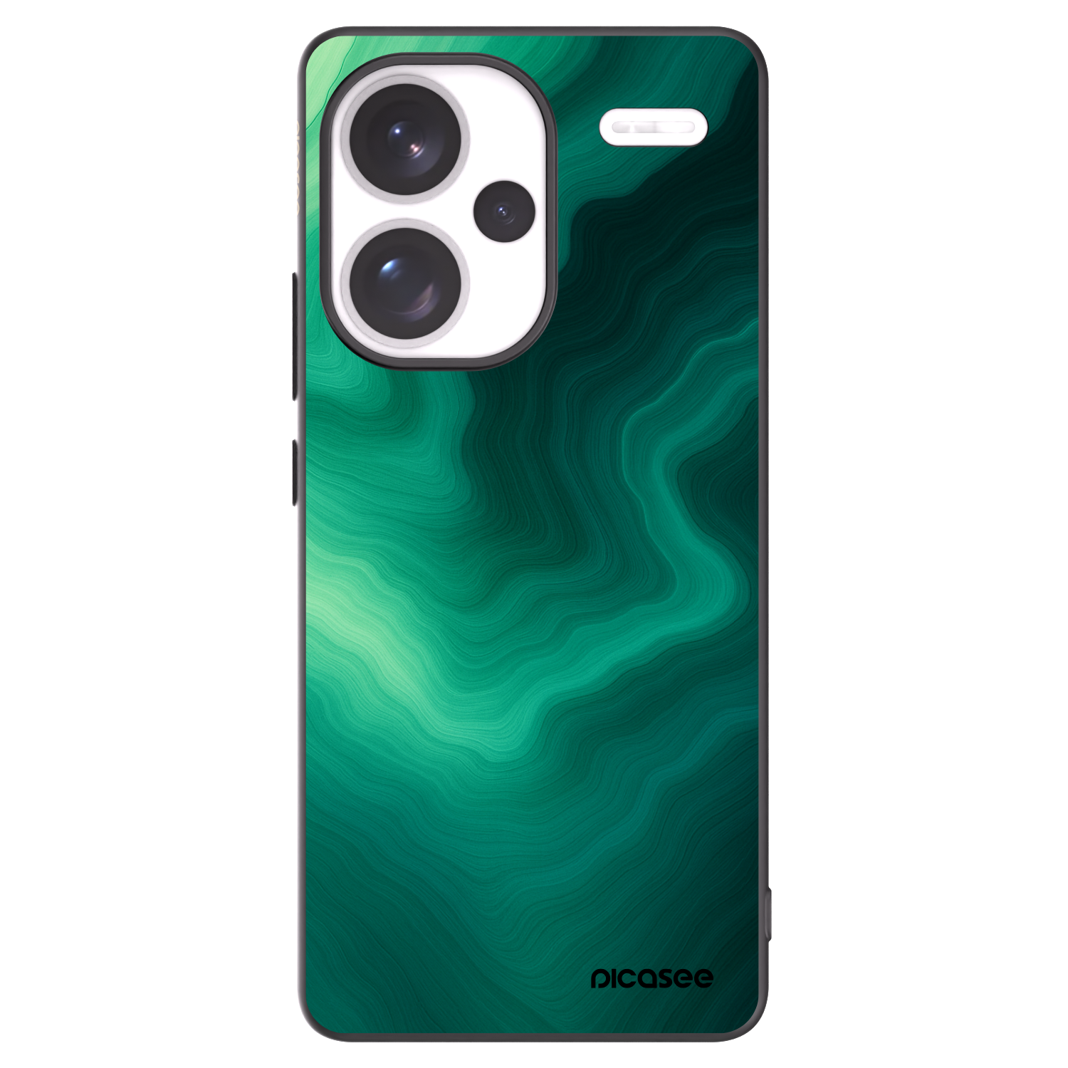 Picasee crna silikonska maskica za Xiaomi Redmi Note 13 Pro+ 5G - Malachite