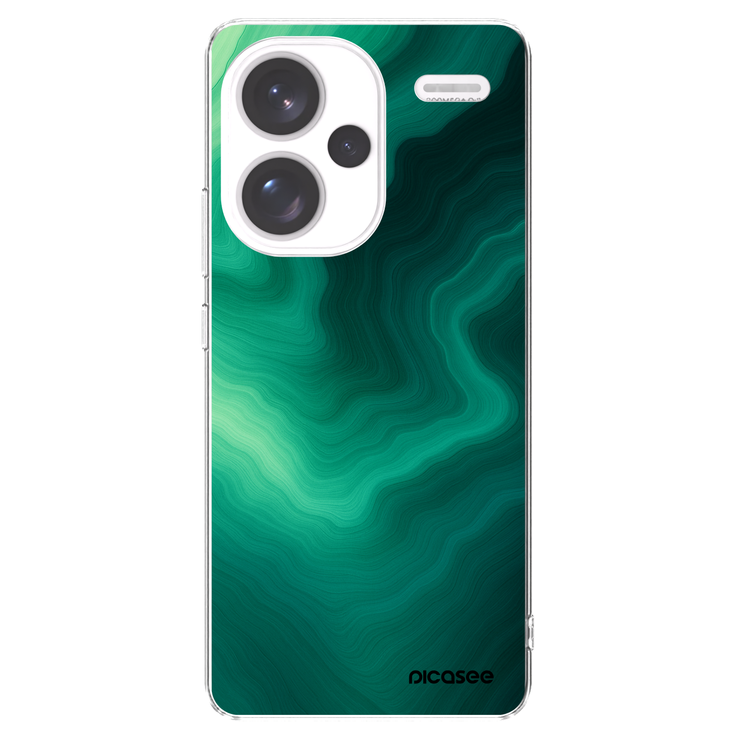 Picasee silikonska prozirna maskica za Xiaomi Redmi Note 13 Pro+ 5G - Malachite