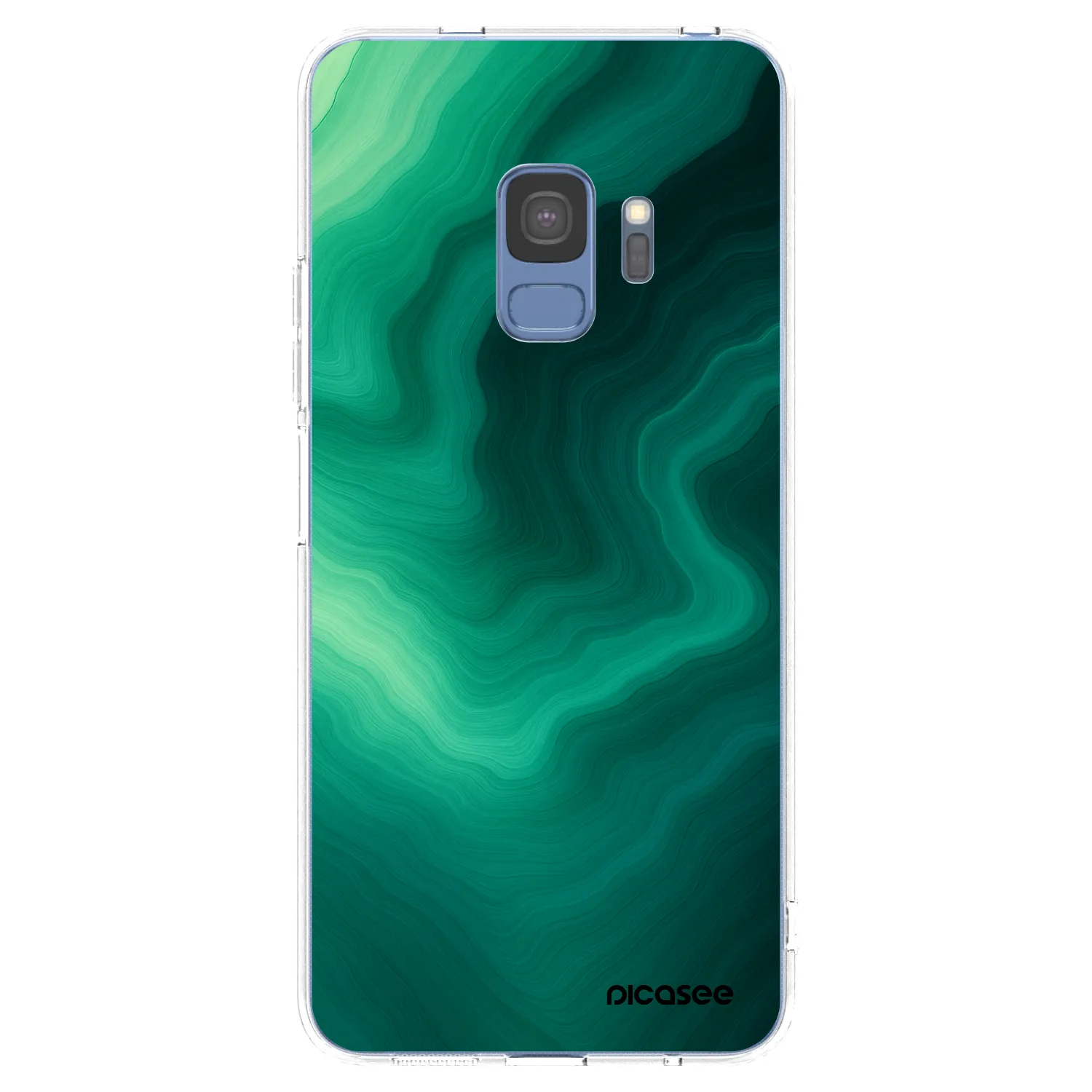 Picasee silikonska prozirna maskica za Samsung Galaxy S9 G960F - Malachite